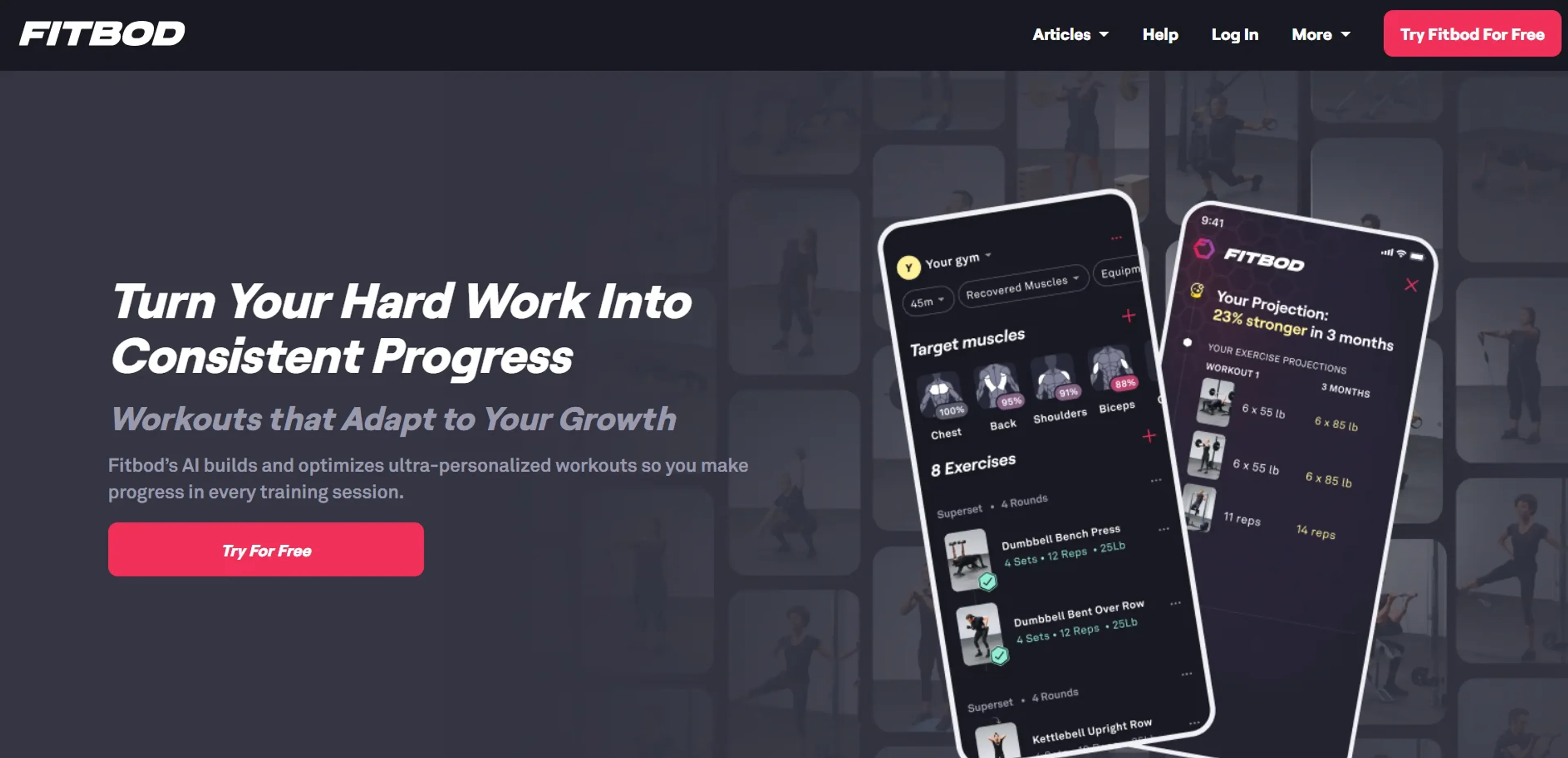 Image related to Fitbod, an AI tool for fitness tracking and personalized workouts.