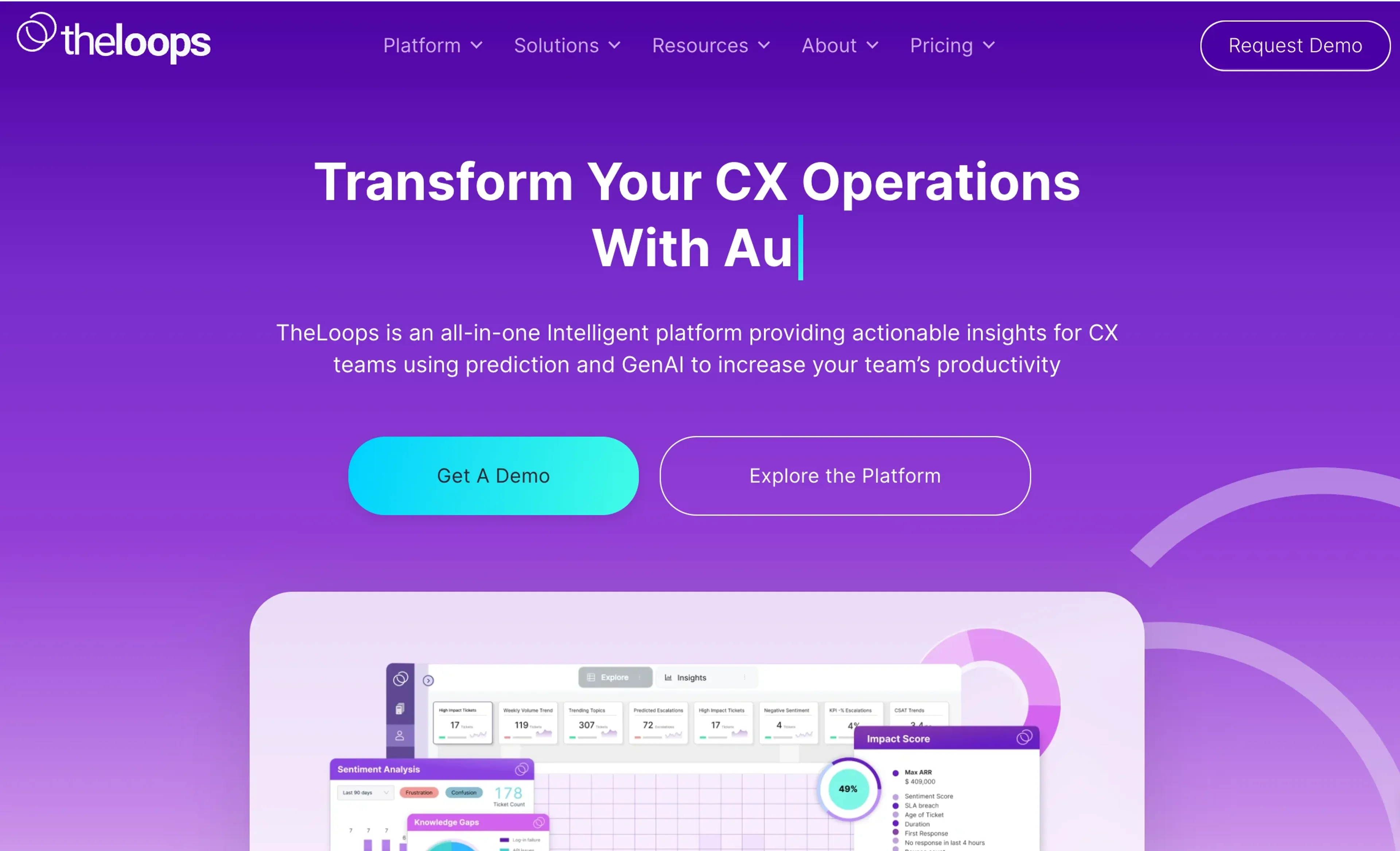 Image related to TheLoops, an AI tool for automating customer service and support.