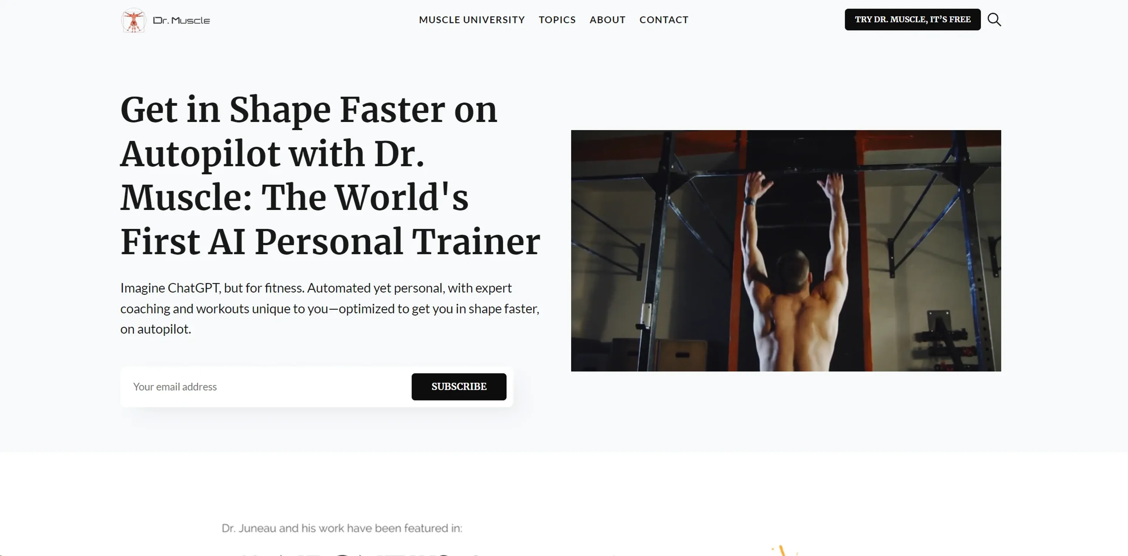 Image related to Dr. Muscle, an AI tool for fitness tracking and personalized workouts.