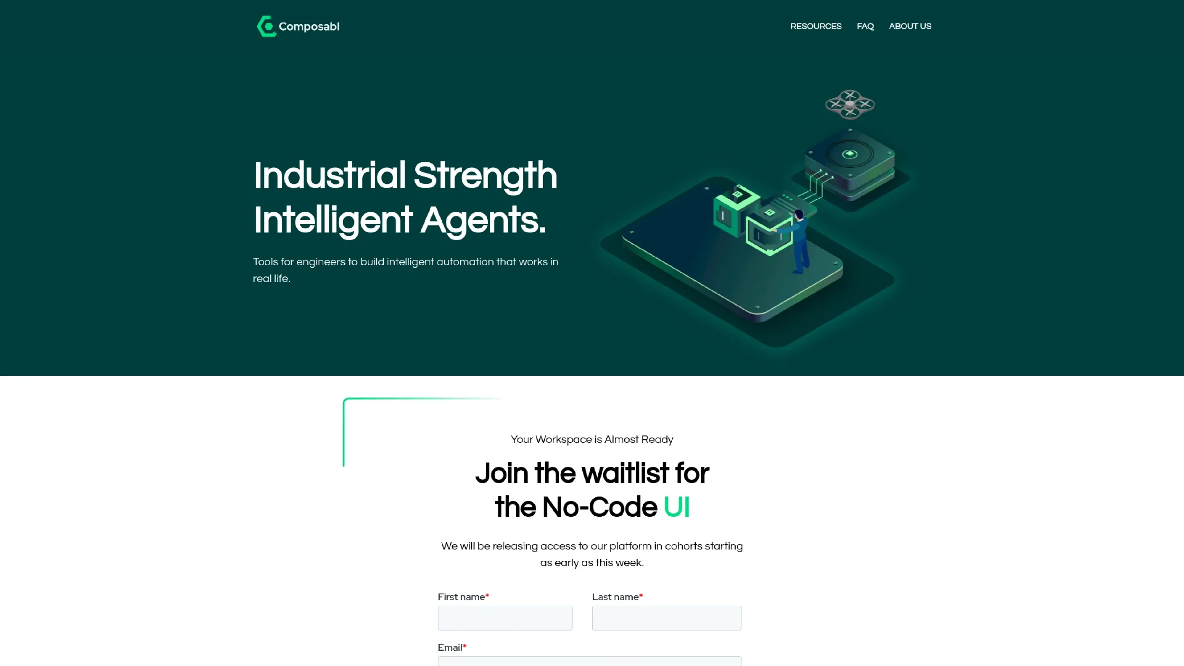 Image related to Composabl, an AI tool for building and deploying autonomous agents.