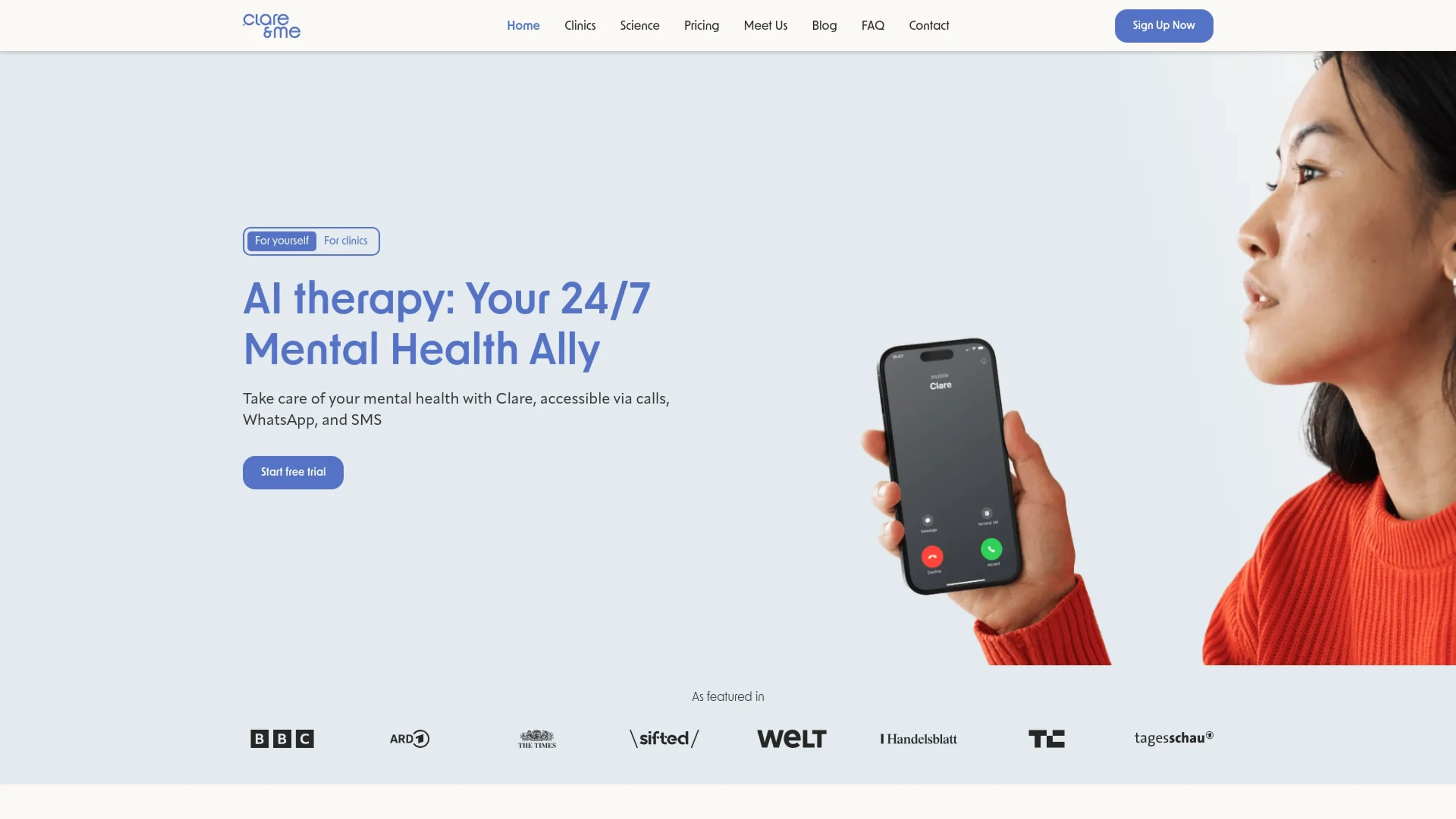 Image related to Clare & Me, an AI tool for health monitoring and wellness support.