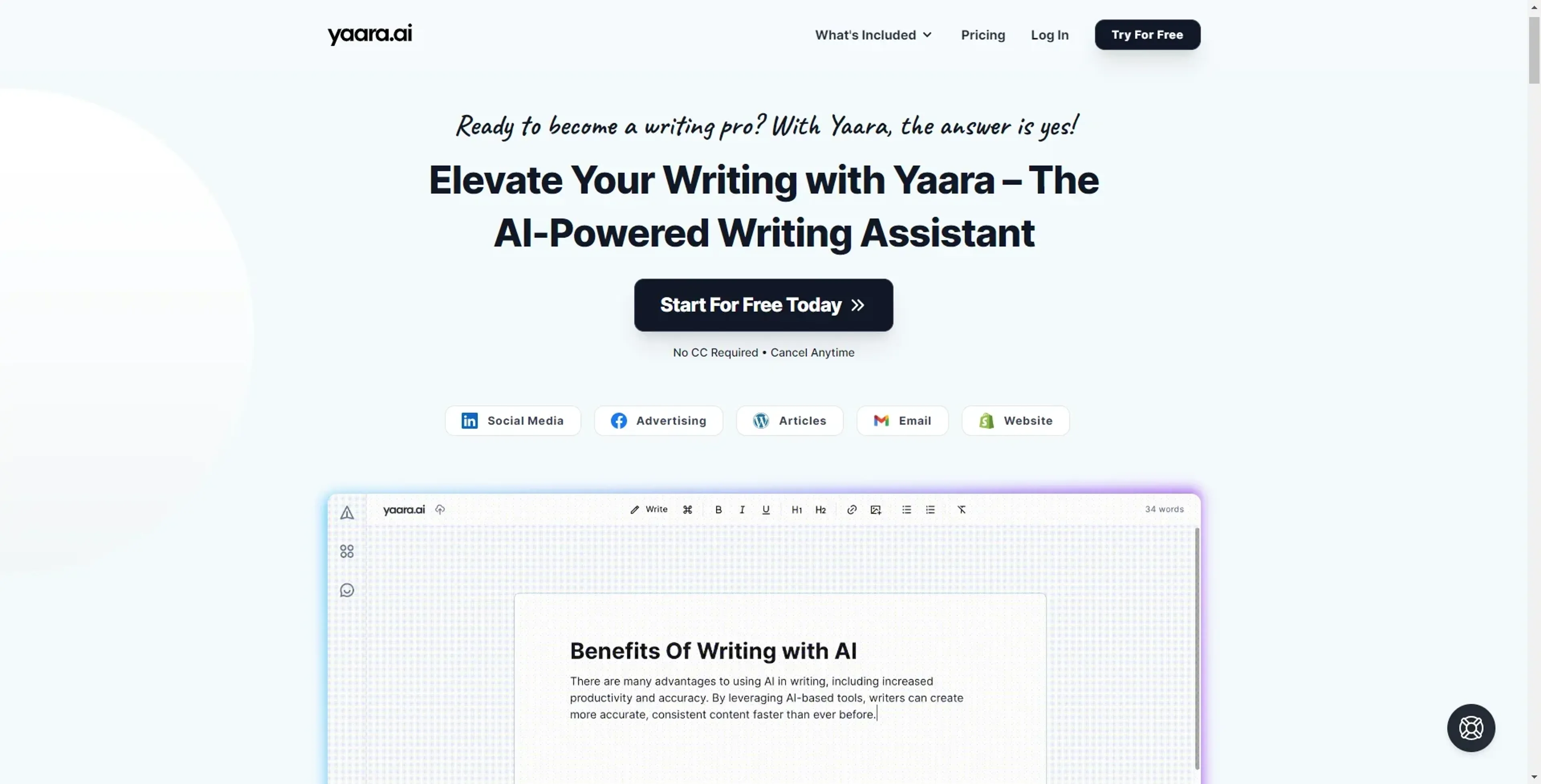 Image related to Yaara, an AI tool for writing and optimizing marketing copy.