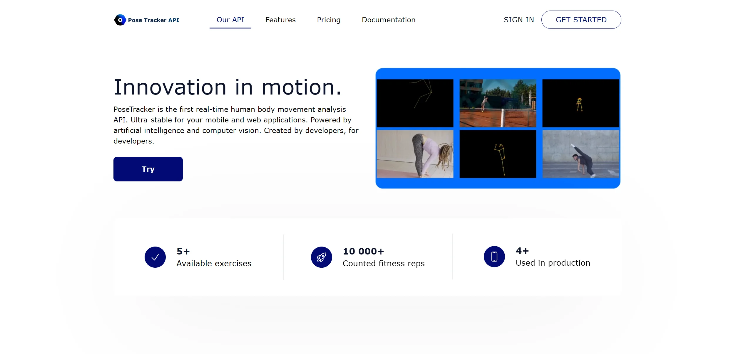 PoseTracker API manual_2 screenshot
