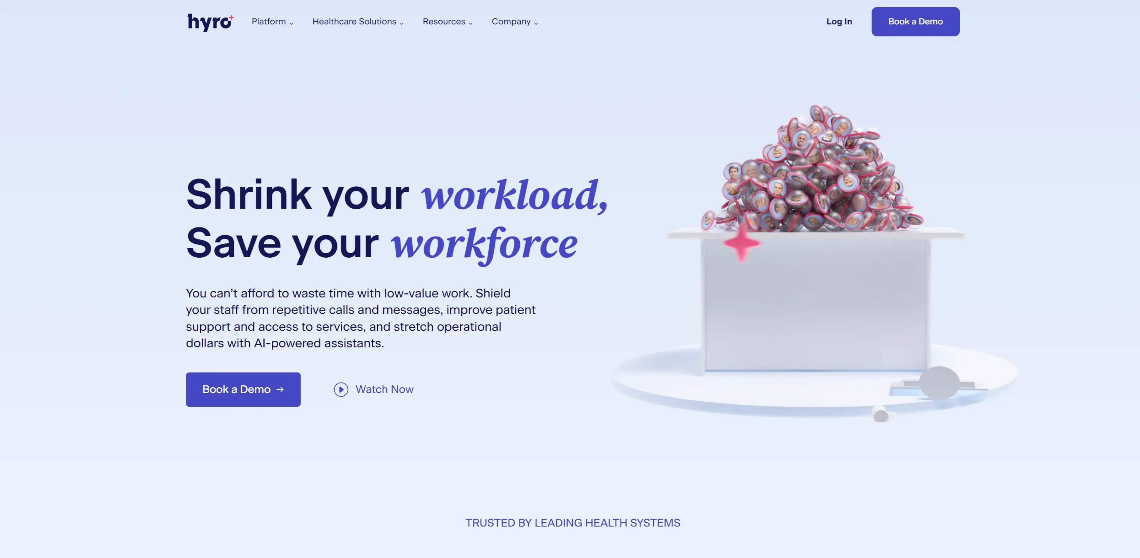 Image related to Hyro, an AI tool for health monitoring and wellness support.