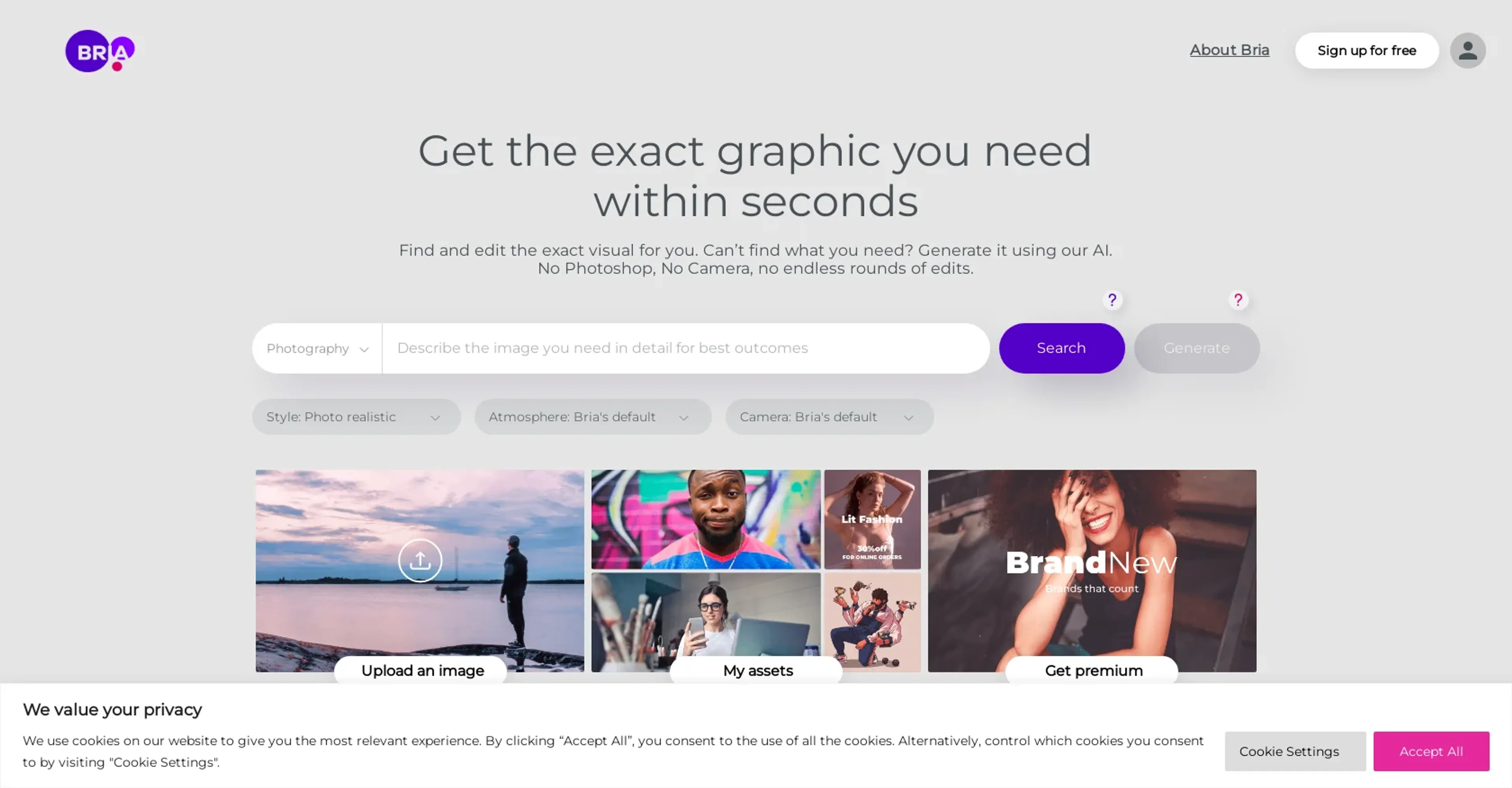 Image related to Bria, an AI tool for editing and enhancing images.