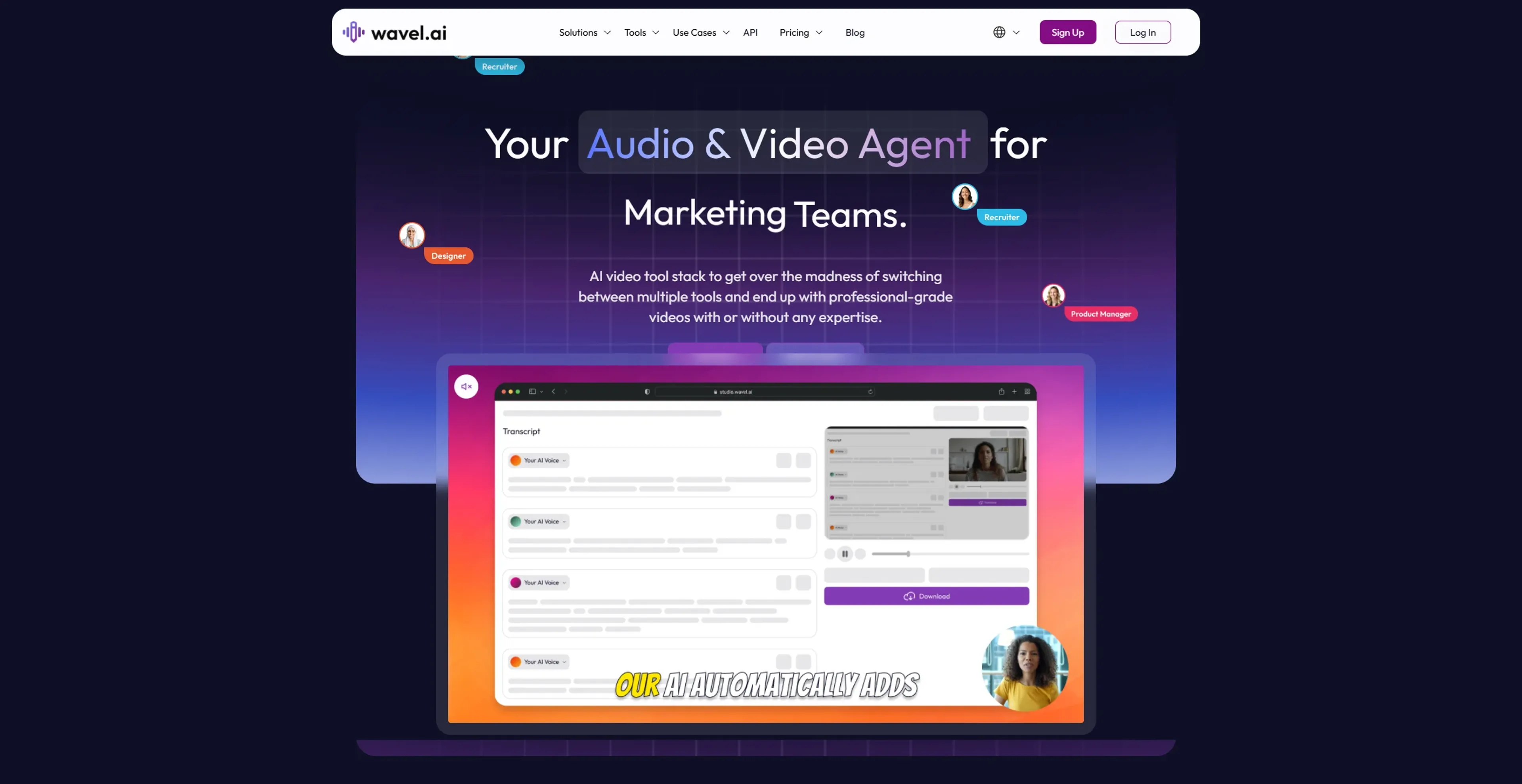 Image related to Wavel AI, an AI tool for generating realistic videos.