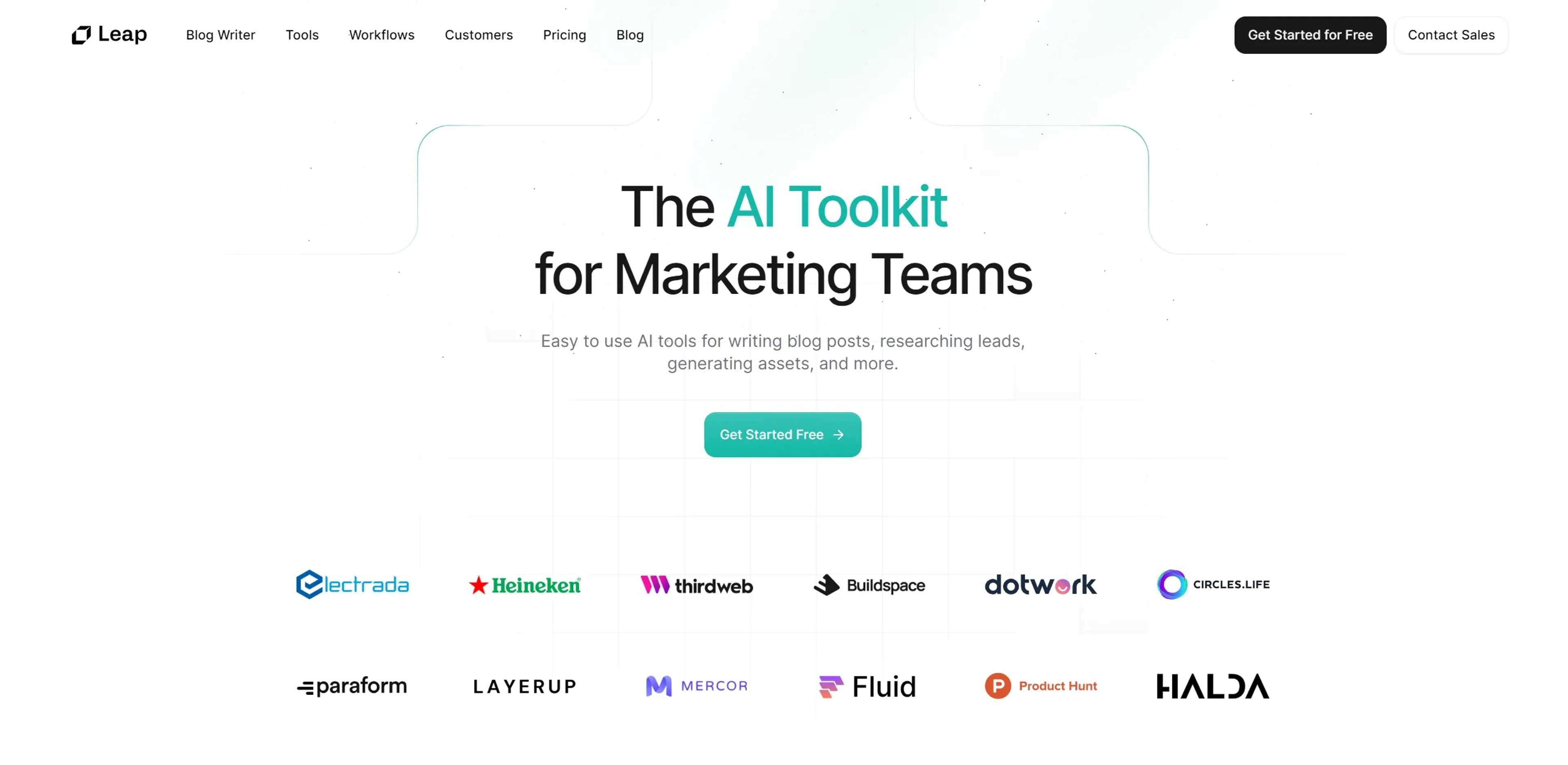 Image related to Leap, an AI tool for helping startups build and grow efficiently.