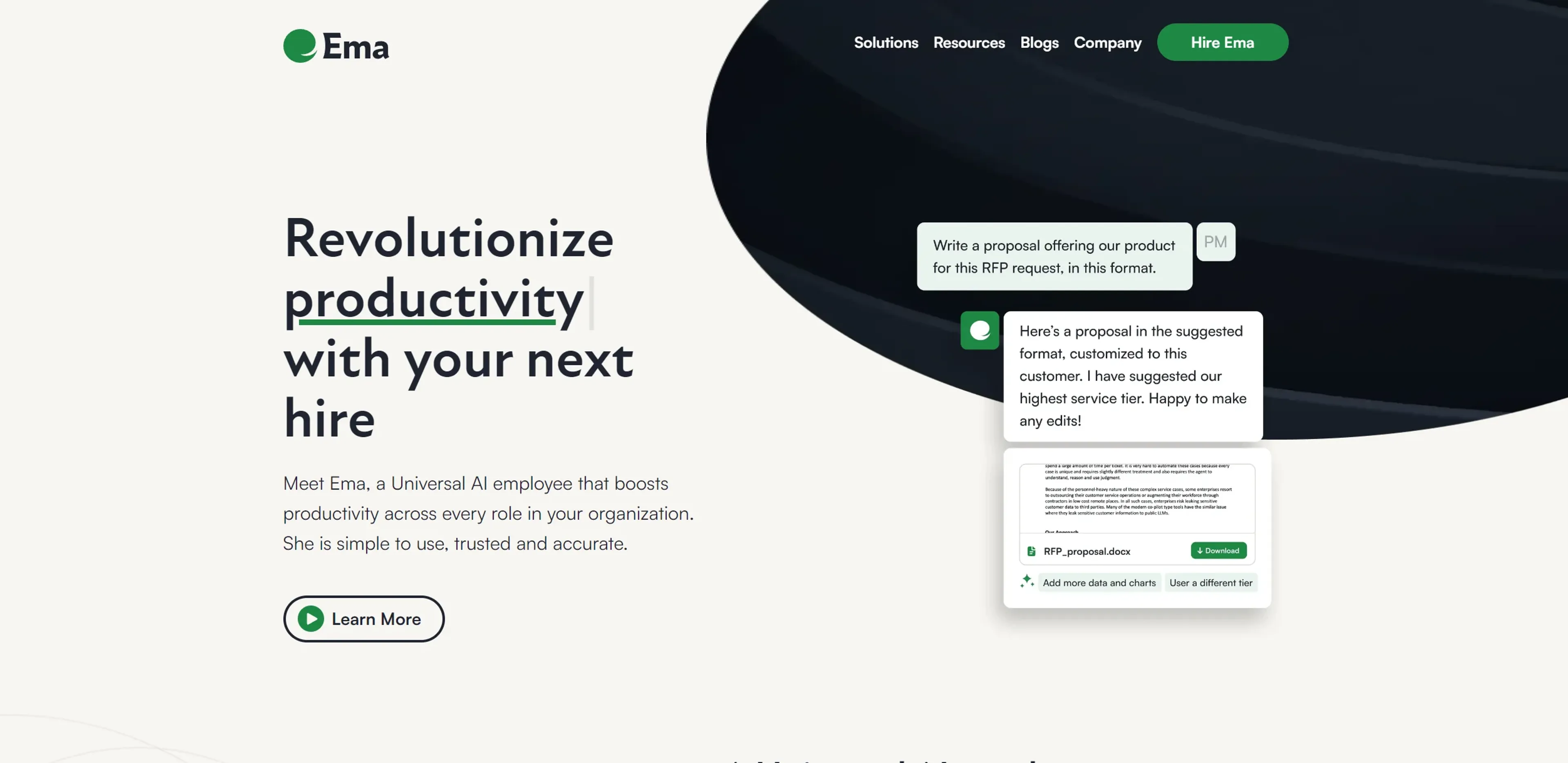Image related to Ema, an AI tool for building and deploying autonomous agents.