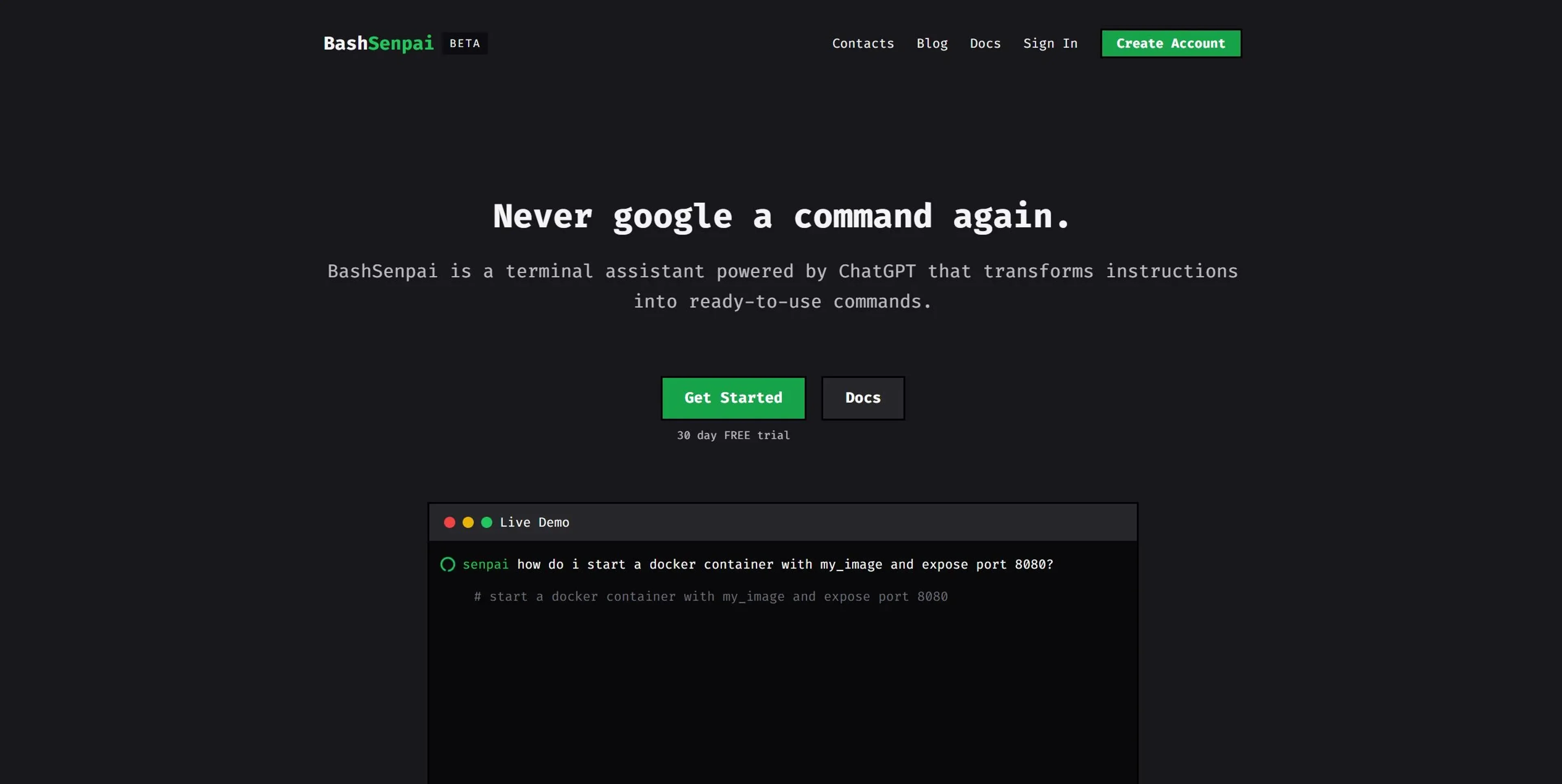 Image related to BashSenpai, an AI tool for assisting with programming and code generation.