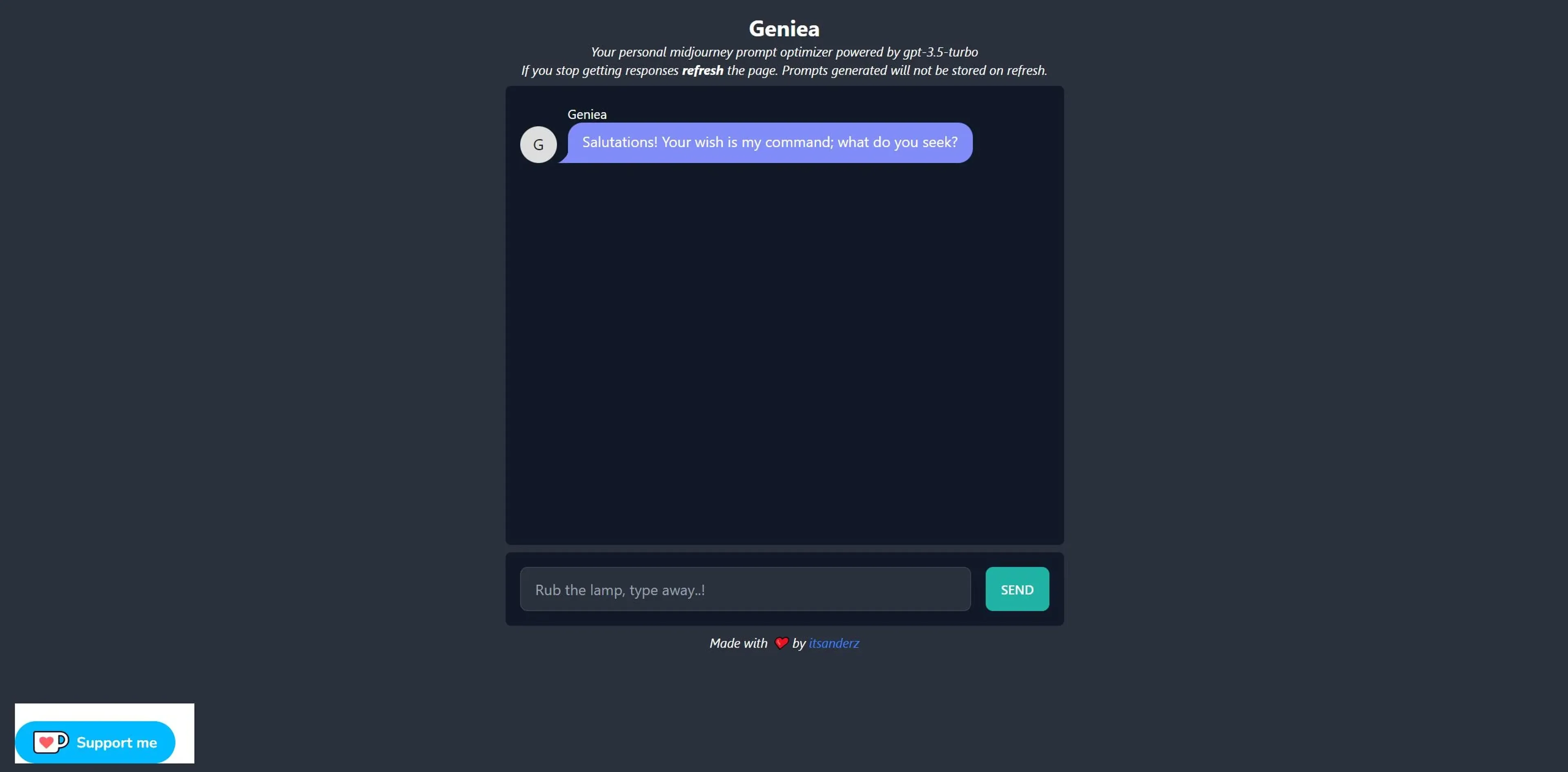 Image related to Geniea, an AI tool for generating creative prompts.