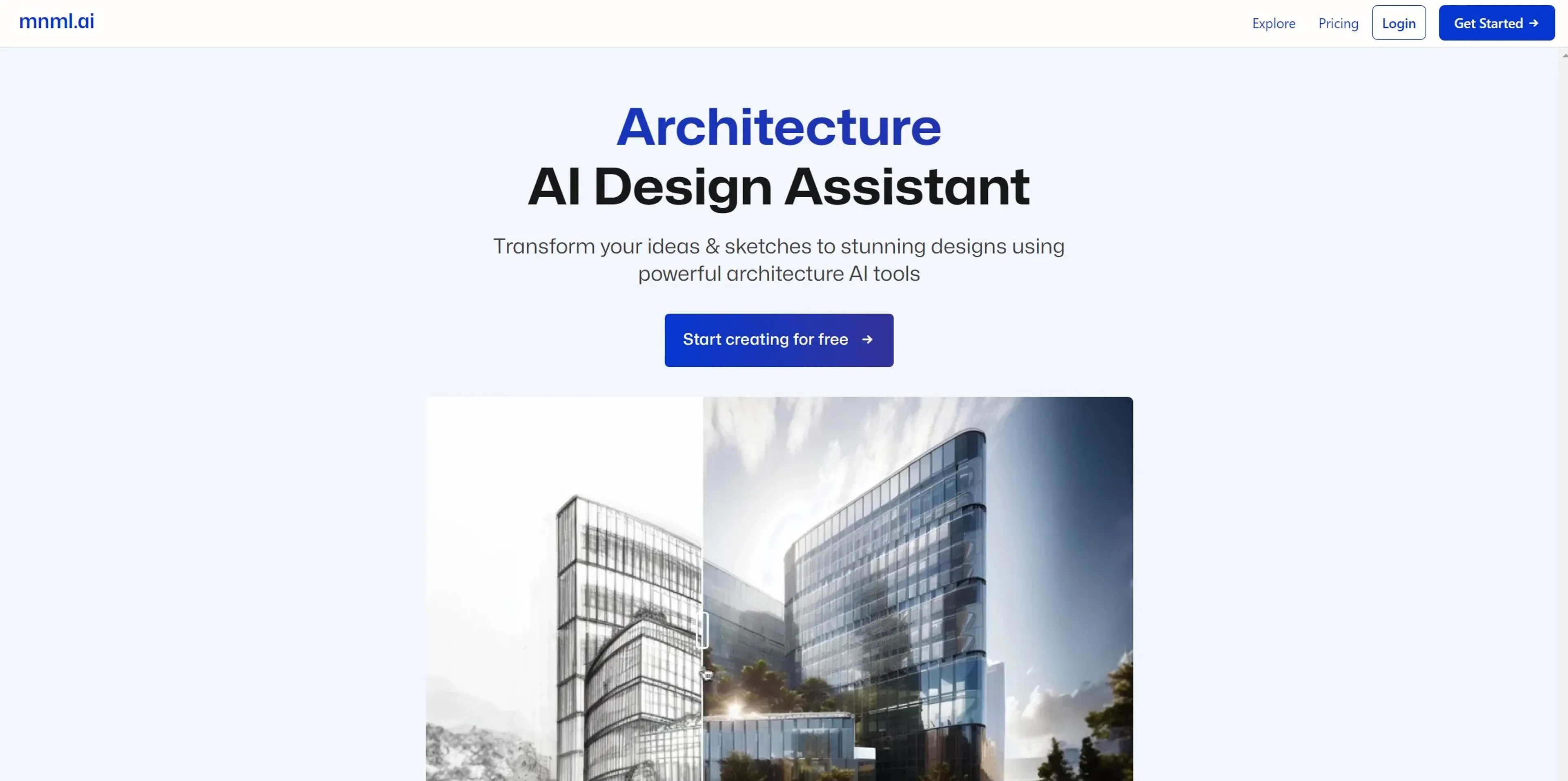 Image related to mnml AI, an AI tool for generating design concepts and layouts.