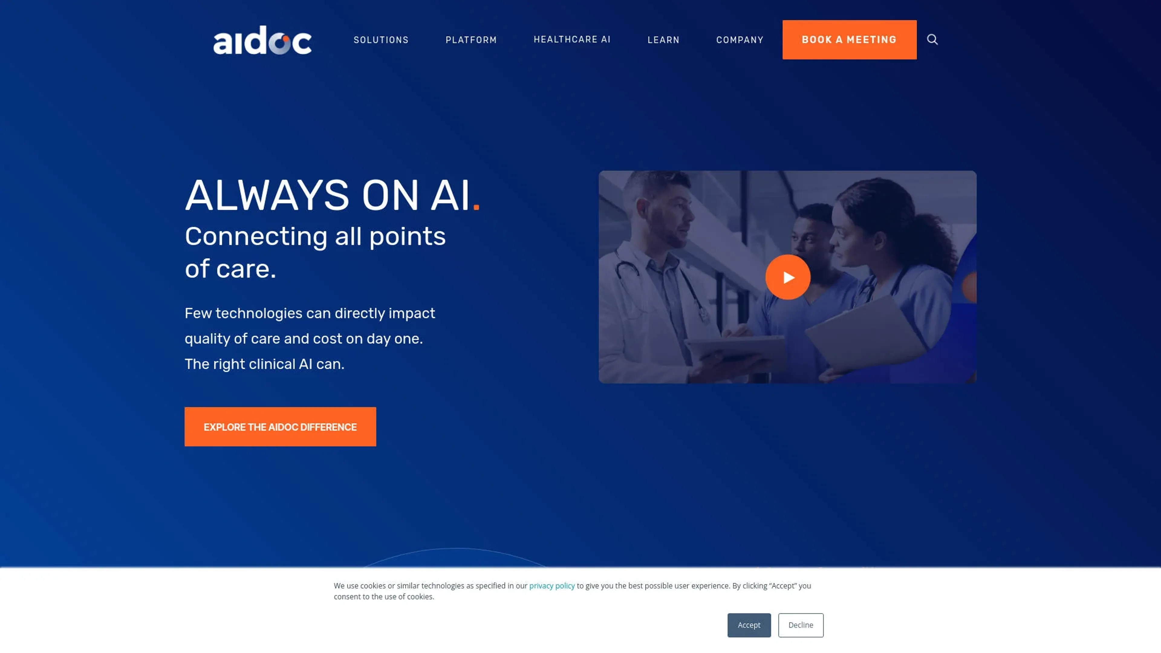 Image related to Aidoc, an AI tool for detecting AI-generated content.