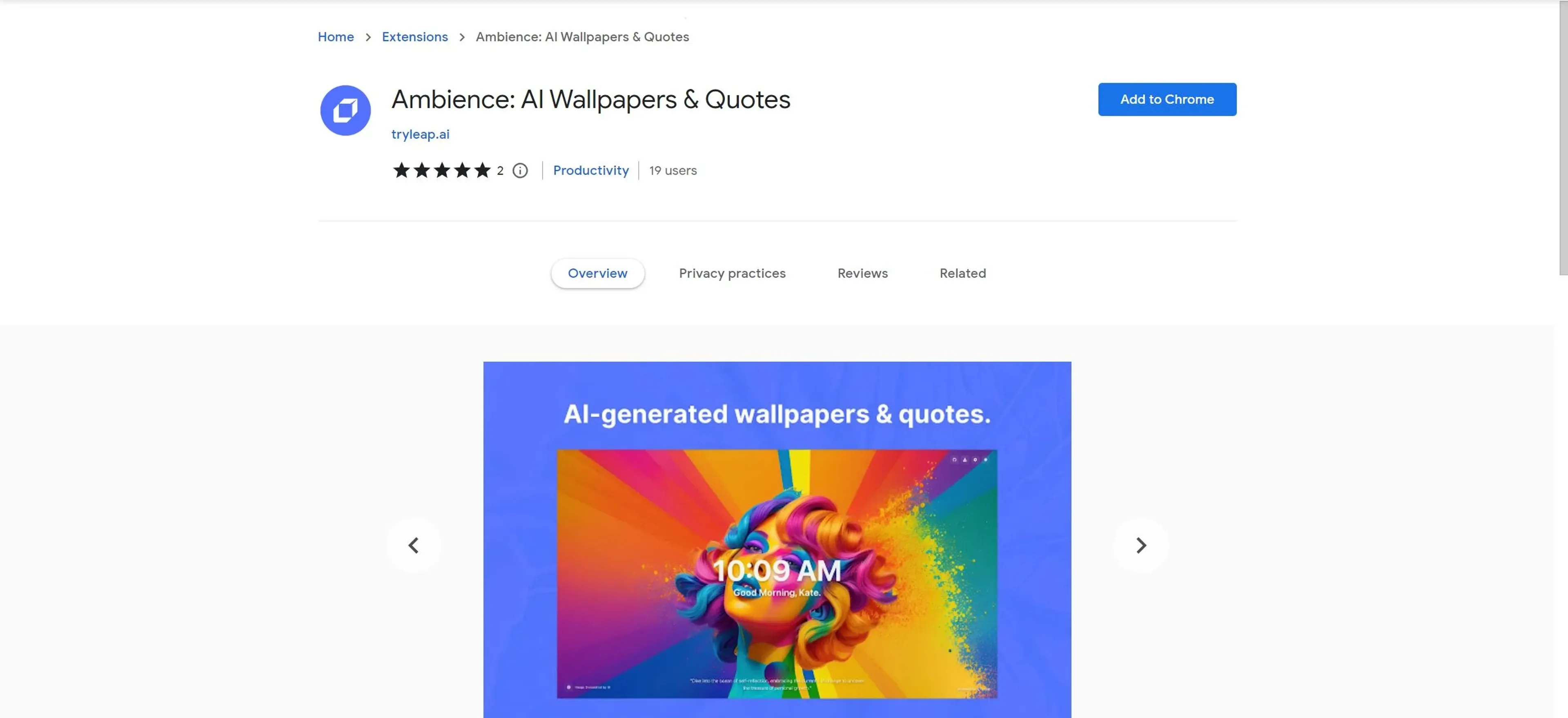 Image related to Ambience, an AI tool for generating images from prompts.