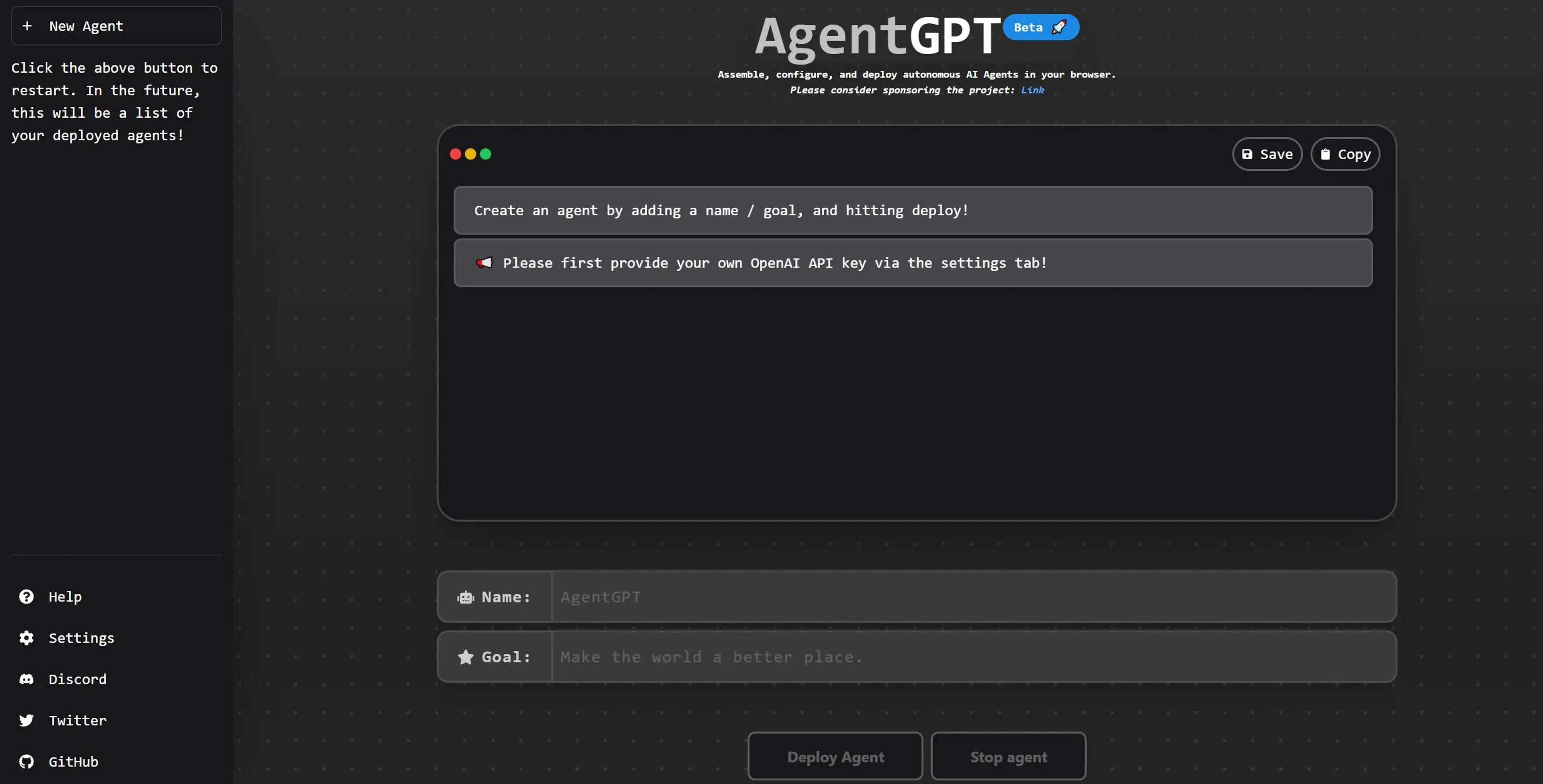 Image related to AgentGPT, an AI tool for building and deploying autonomous agents.