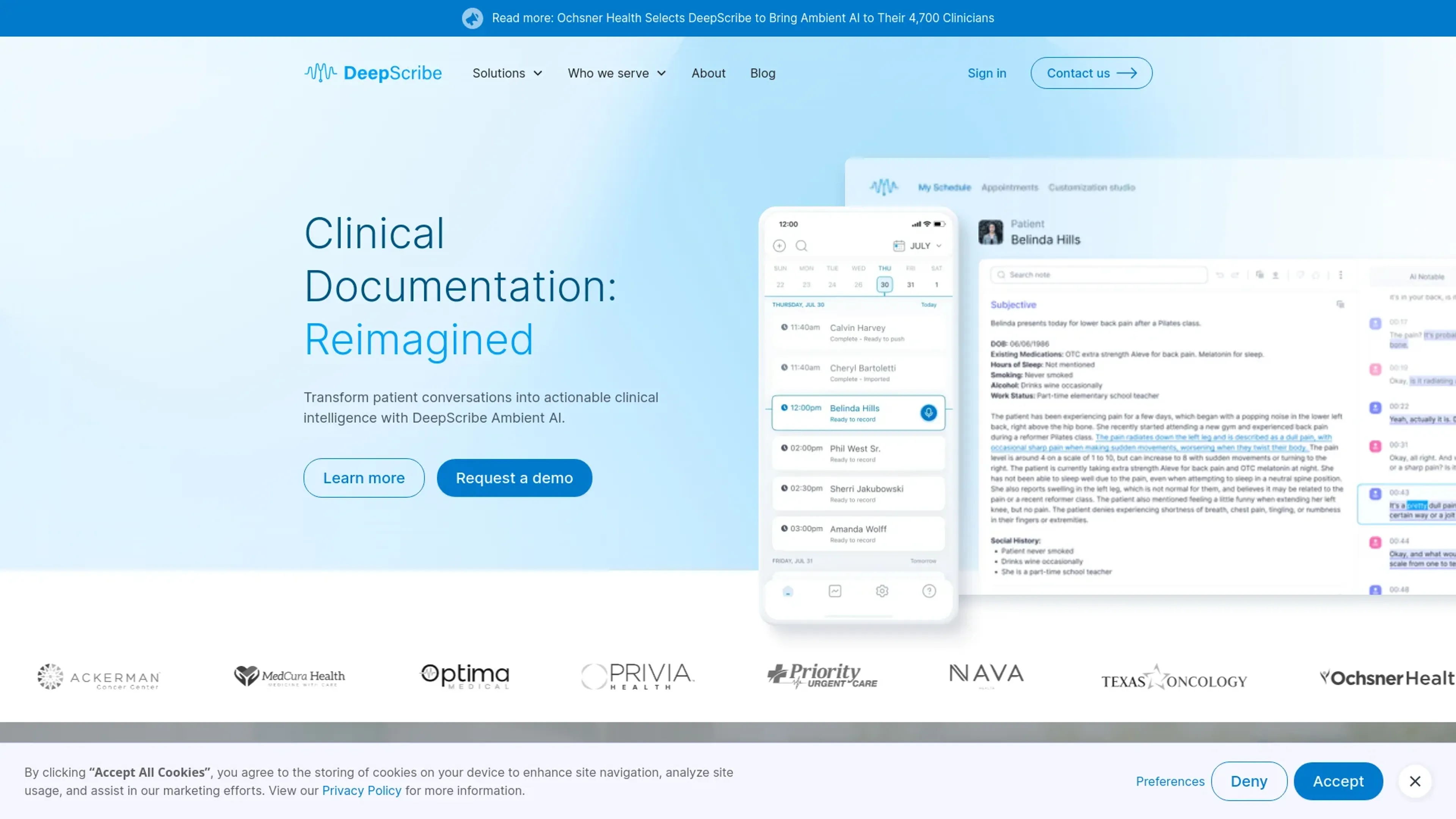 Image related to DeepScribe, an AI tool for health monitoring and wellness support.