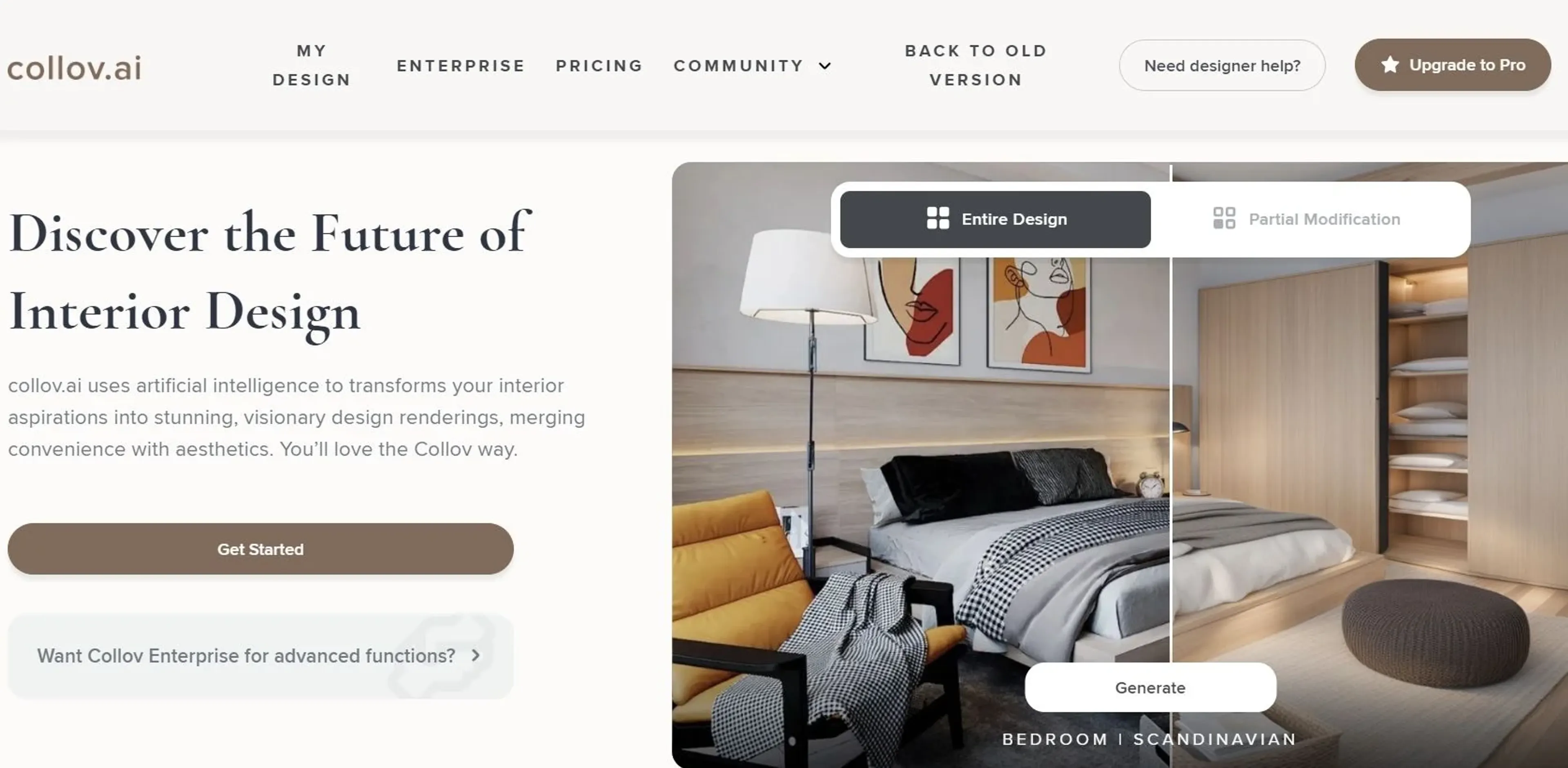 Image related to Collov AI, an AI tool for generating design concepts and layouts.