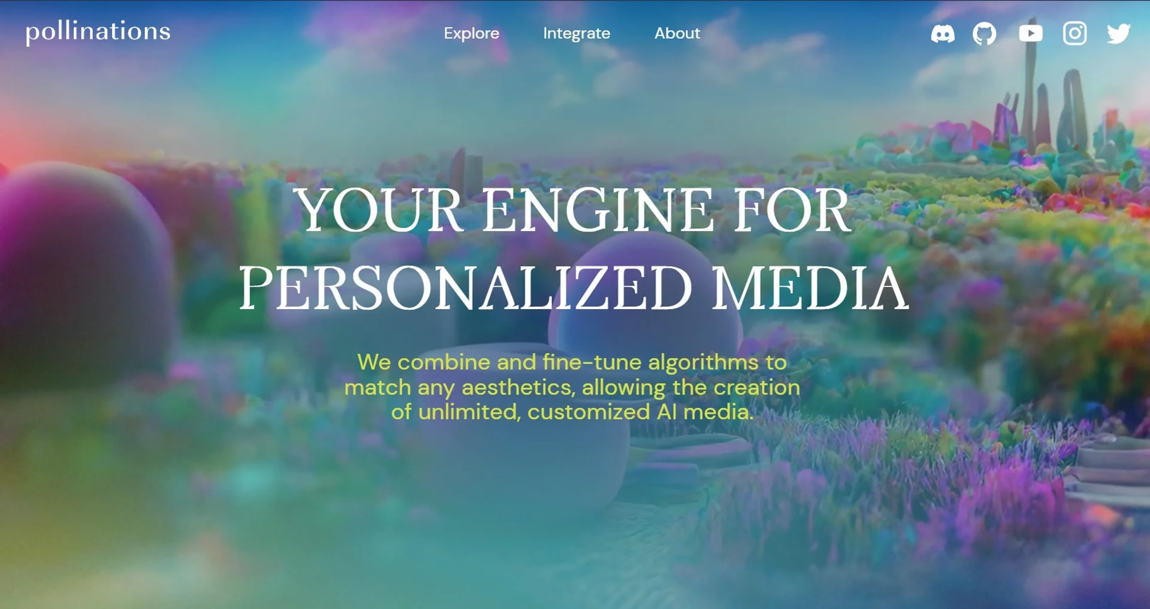 Image related to Pollinations, an AI tool for generating images from prompts.
