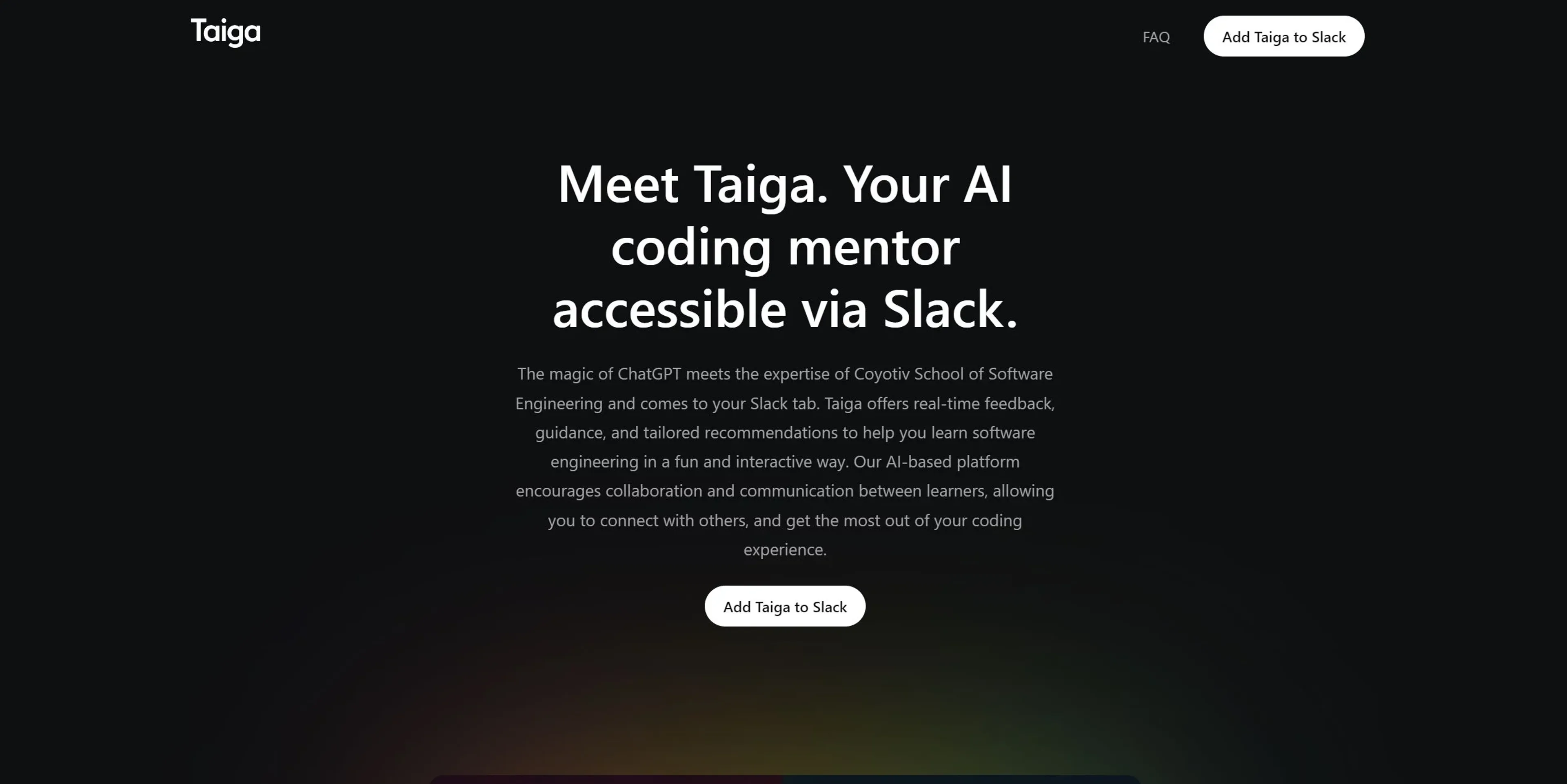 Image related to Taiga, an AI tool for assisting with programming and code generation.