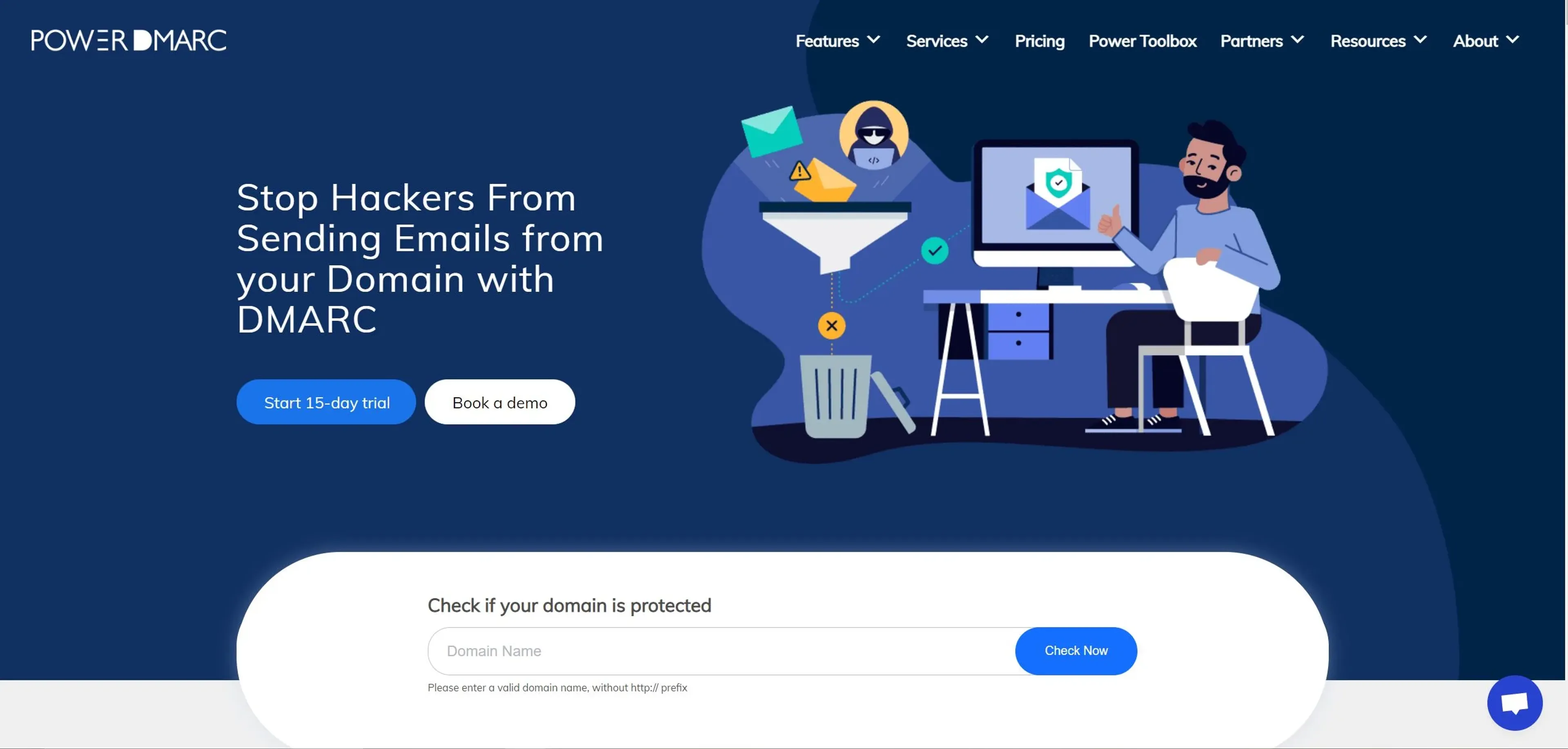 Image related to PowerDMARC, an AI tool for managing and writing emails efficiently.