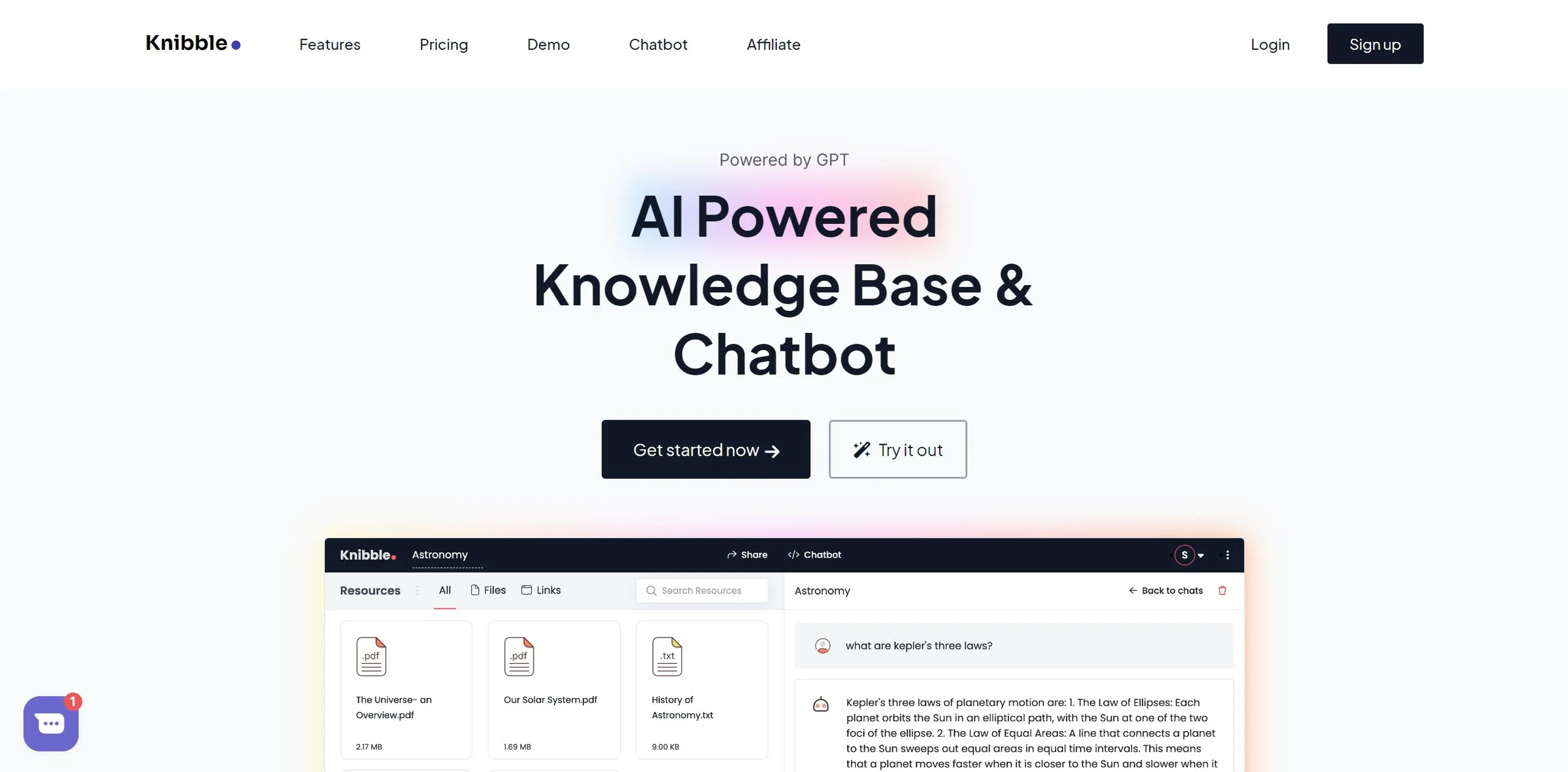 Image related to Knibble, an AI tool for automating customer service and support.