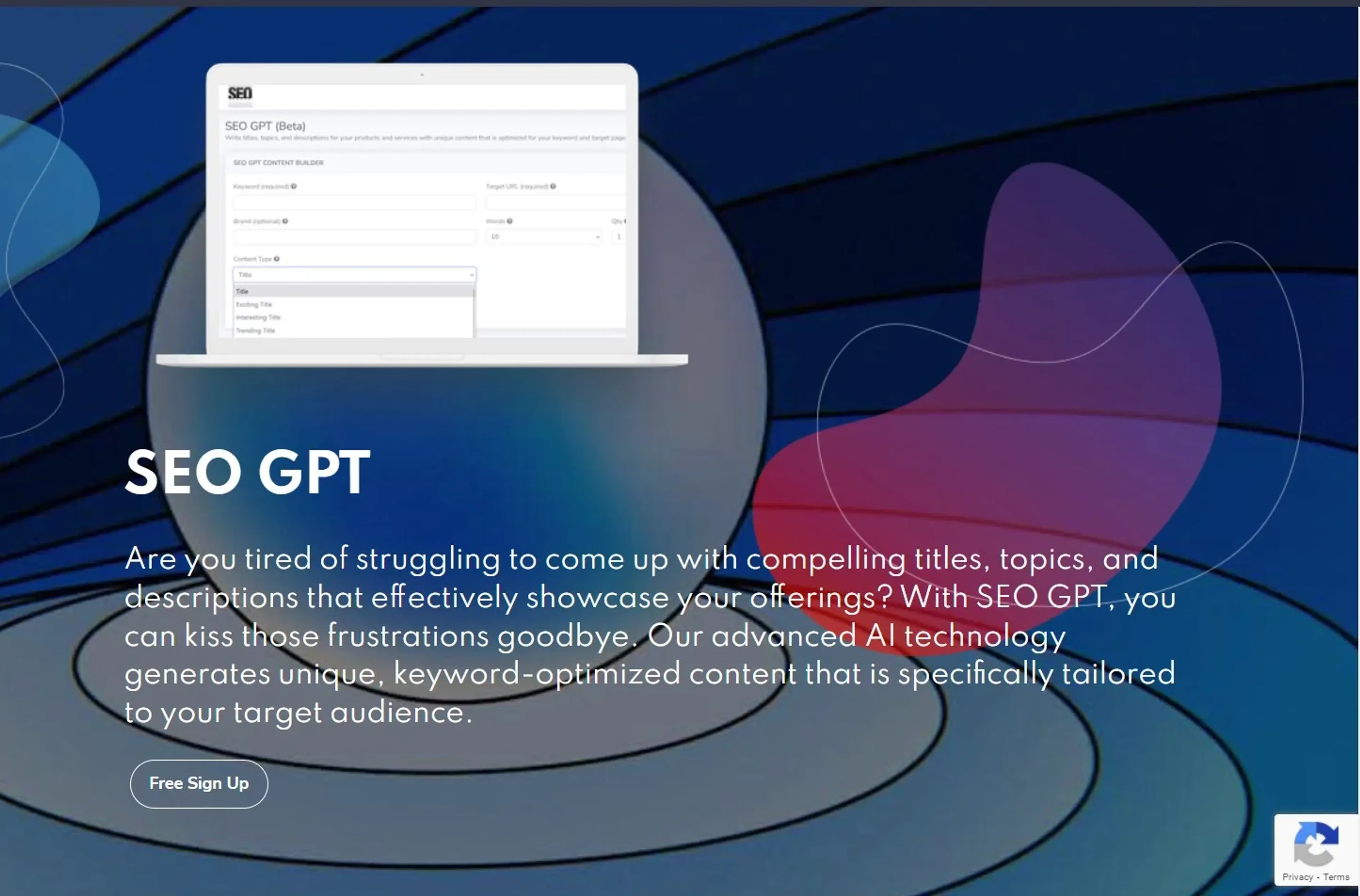 Image related to SEO GPT, an AI tool for improving search engine optimization.