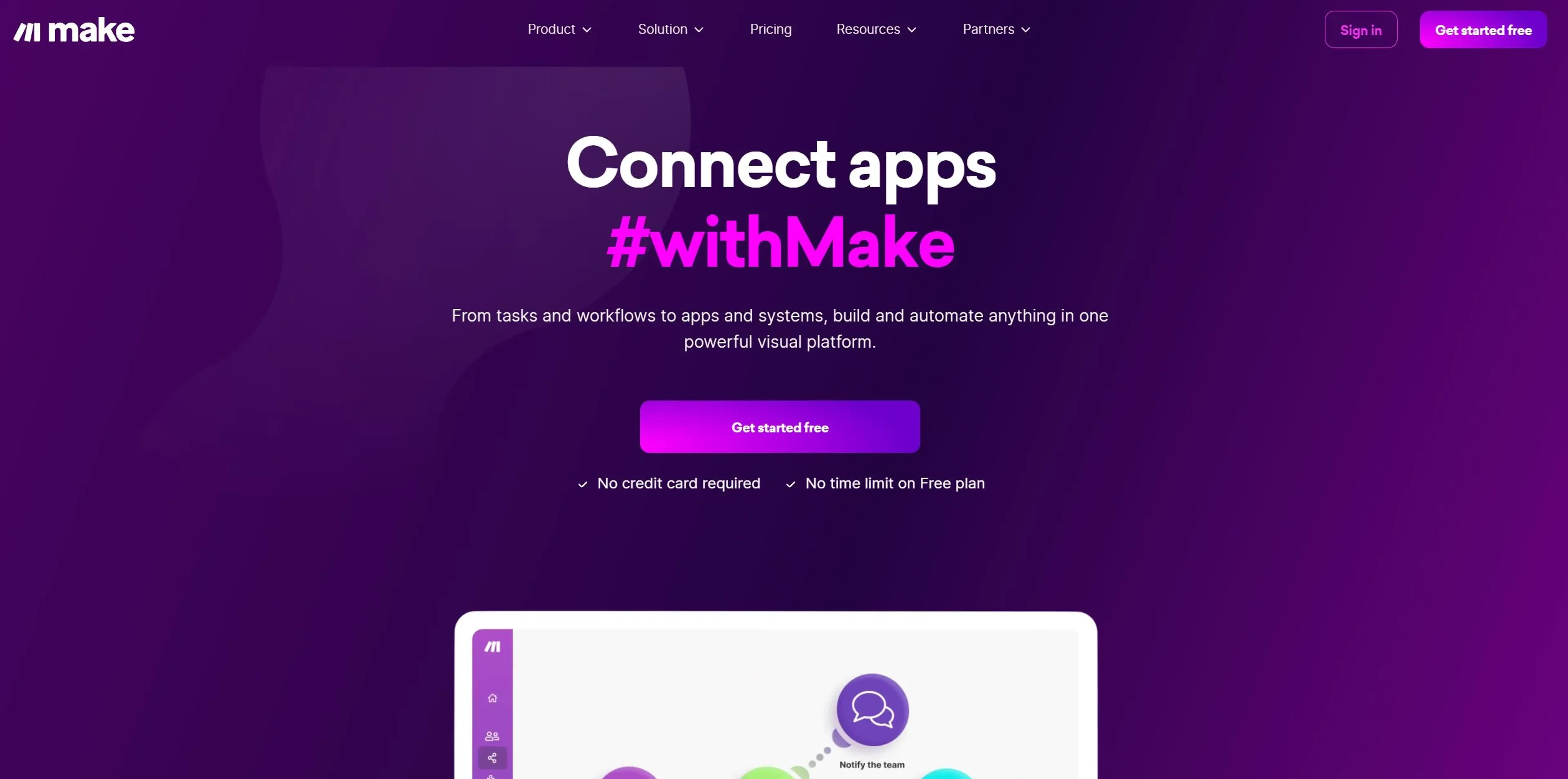 Image related to Make, an AI tool for automating workflows and business processes.