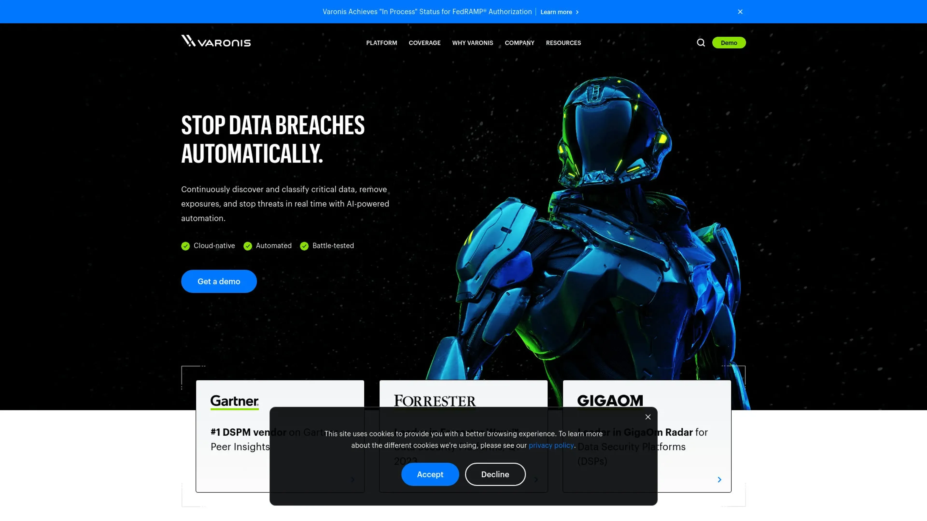 Image related to Varonis, an AI tool for detecting AI-generated content.