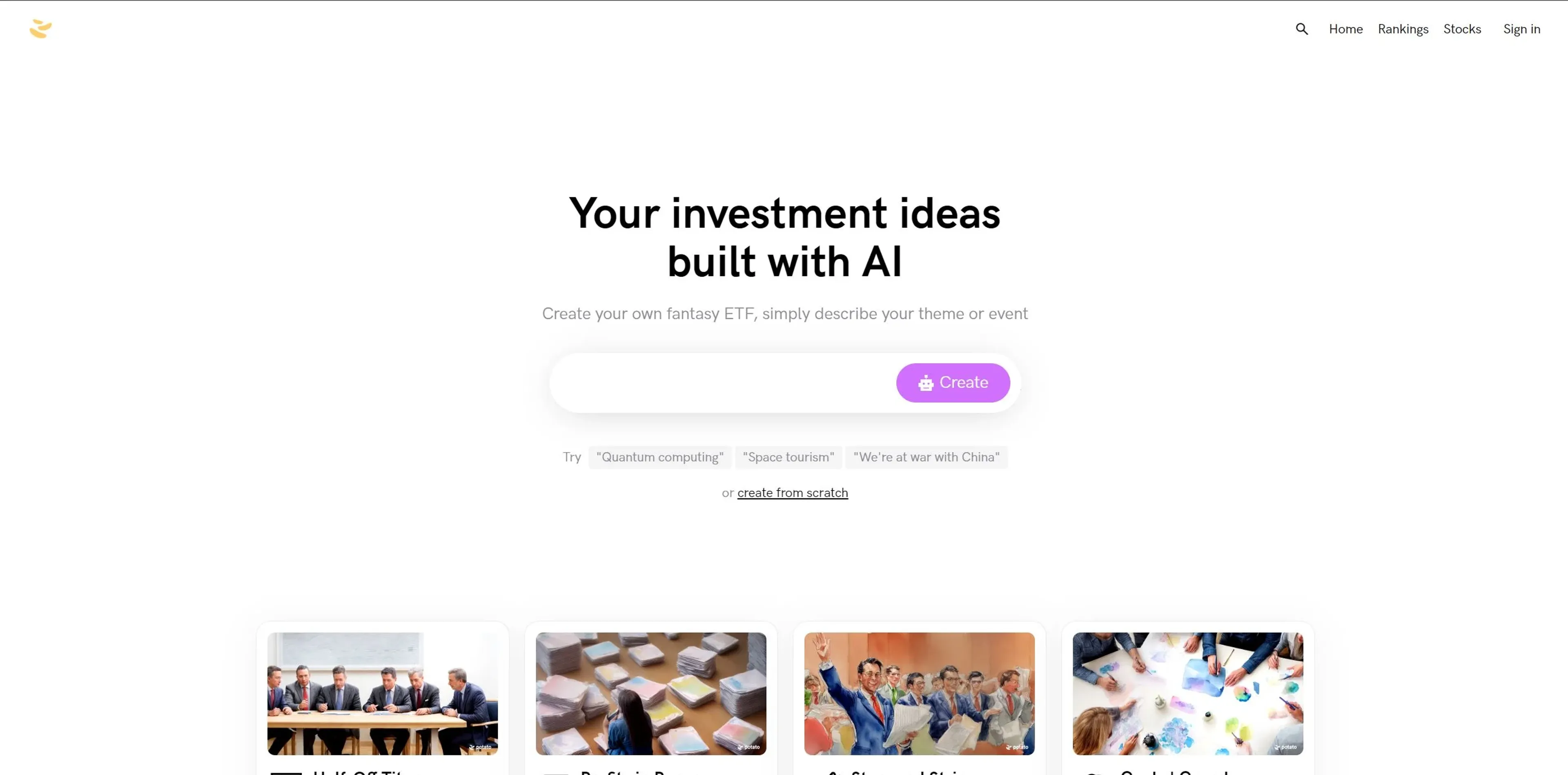 Image related to Potato, an AI tool for financial analysis and management.