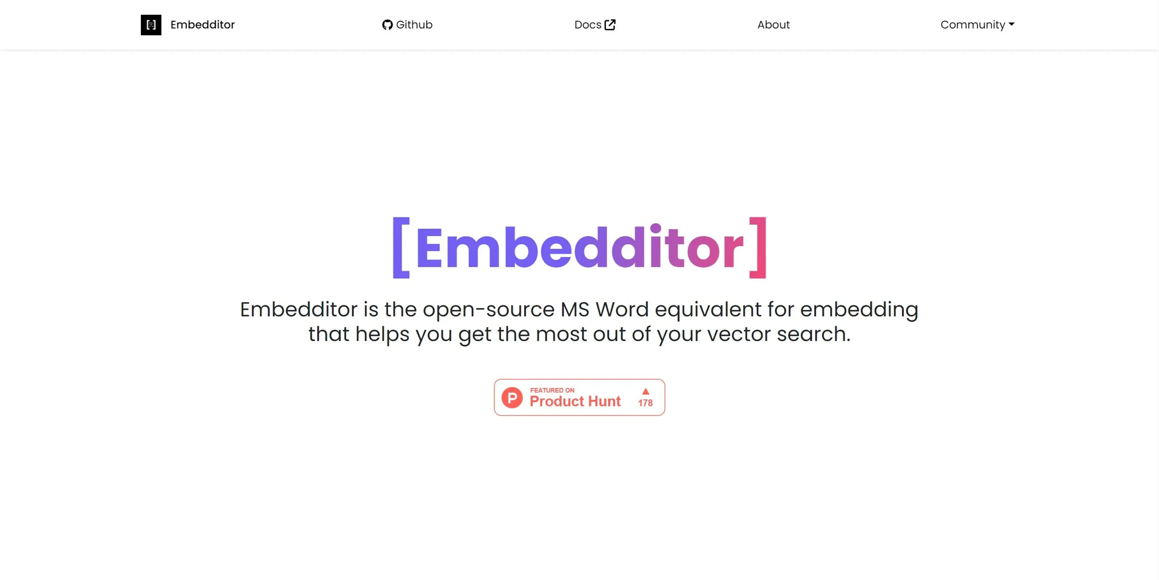 Image related to Embedditor, an AI-powered search engine for smarter results.