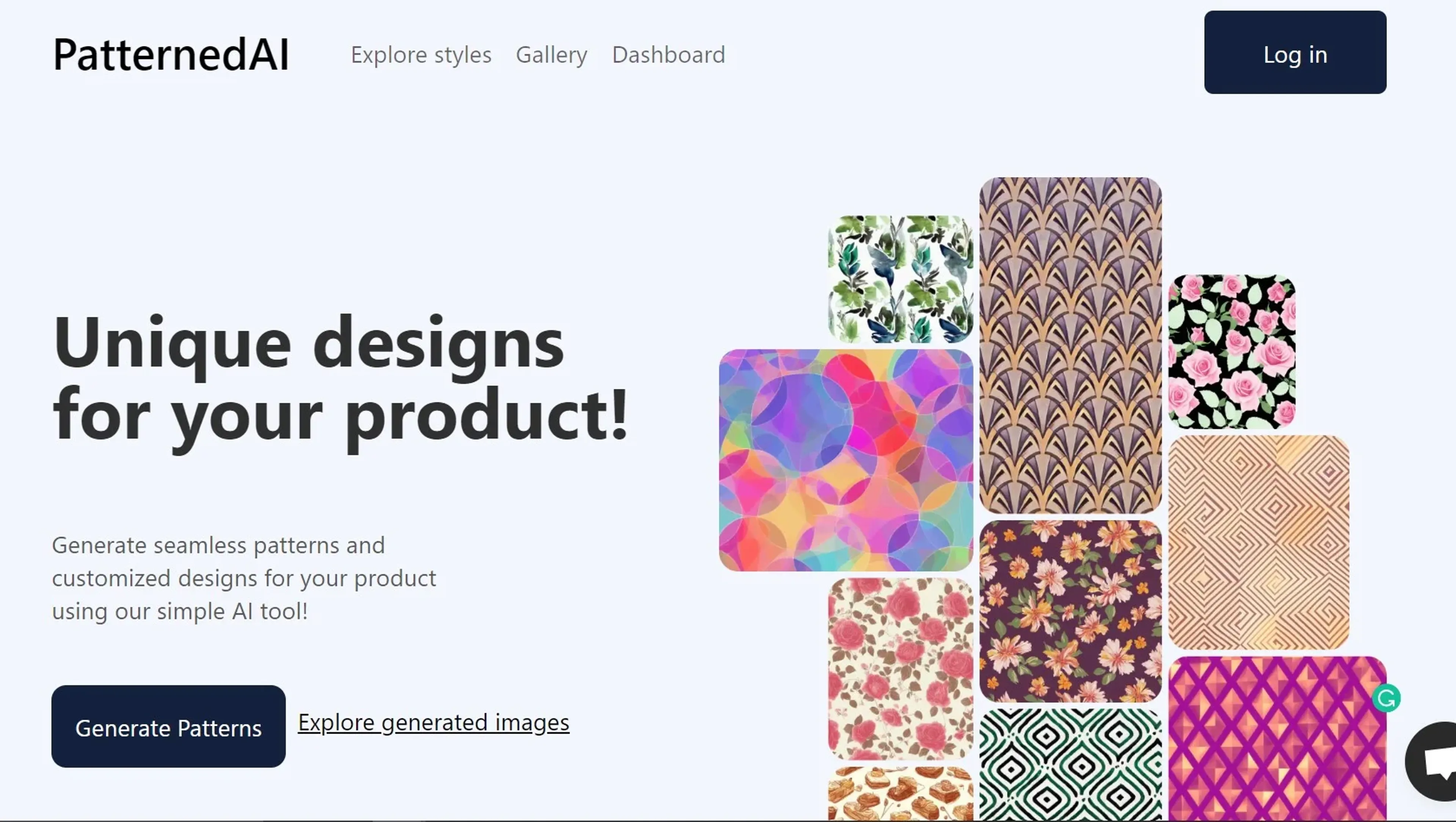 Image related to Patterned AI, an AI tool for generating design concepts and layouts.