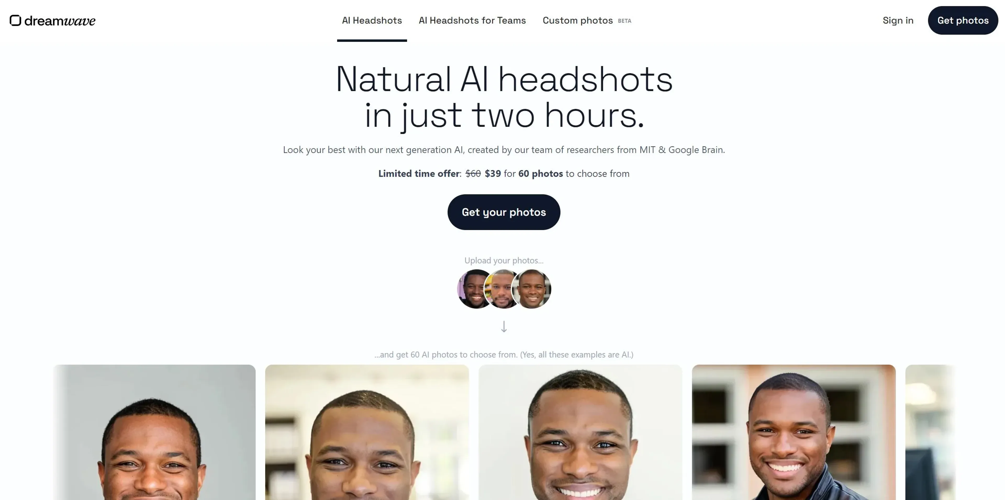 Image related to Dreamwave AI Headshot Generator, an AI tool for editing and enhancing images.