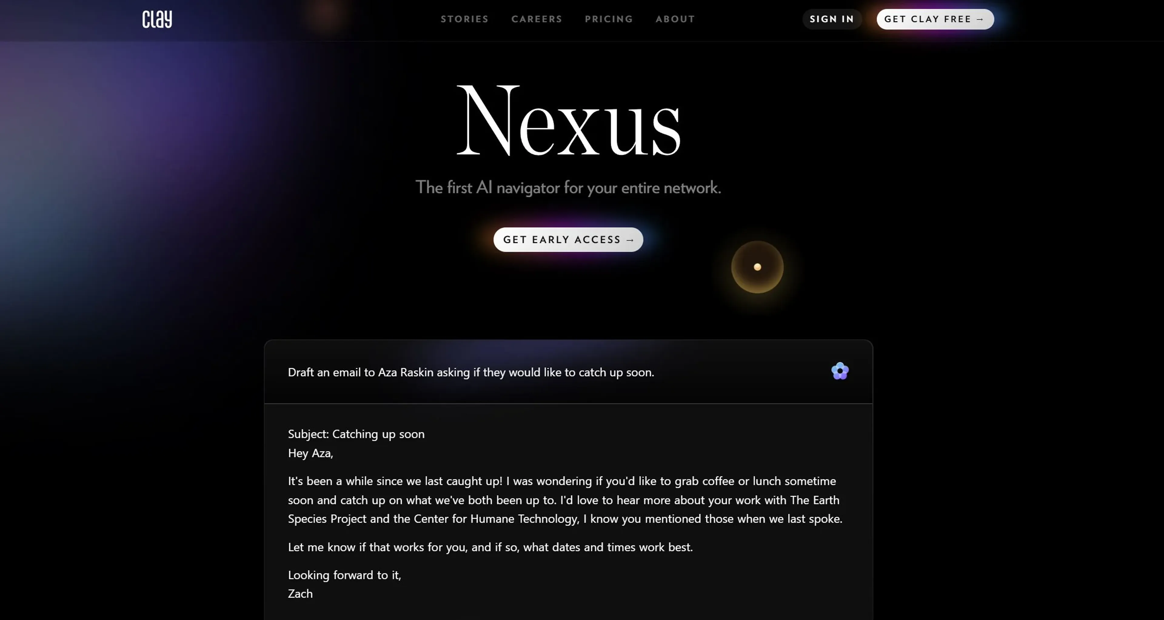 Image related to Nexus - Clay, an AI tool for managing and writing emails efficiently.