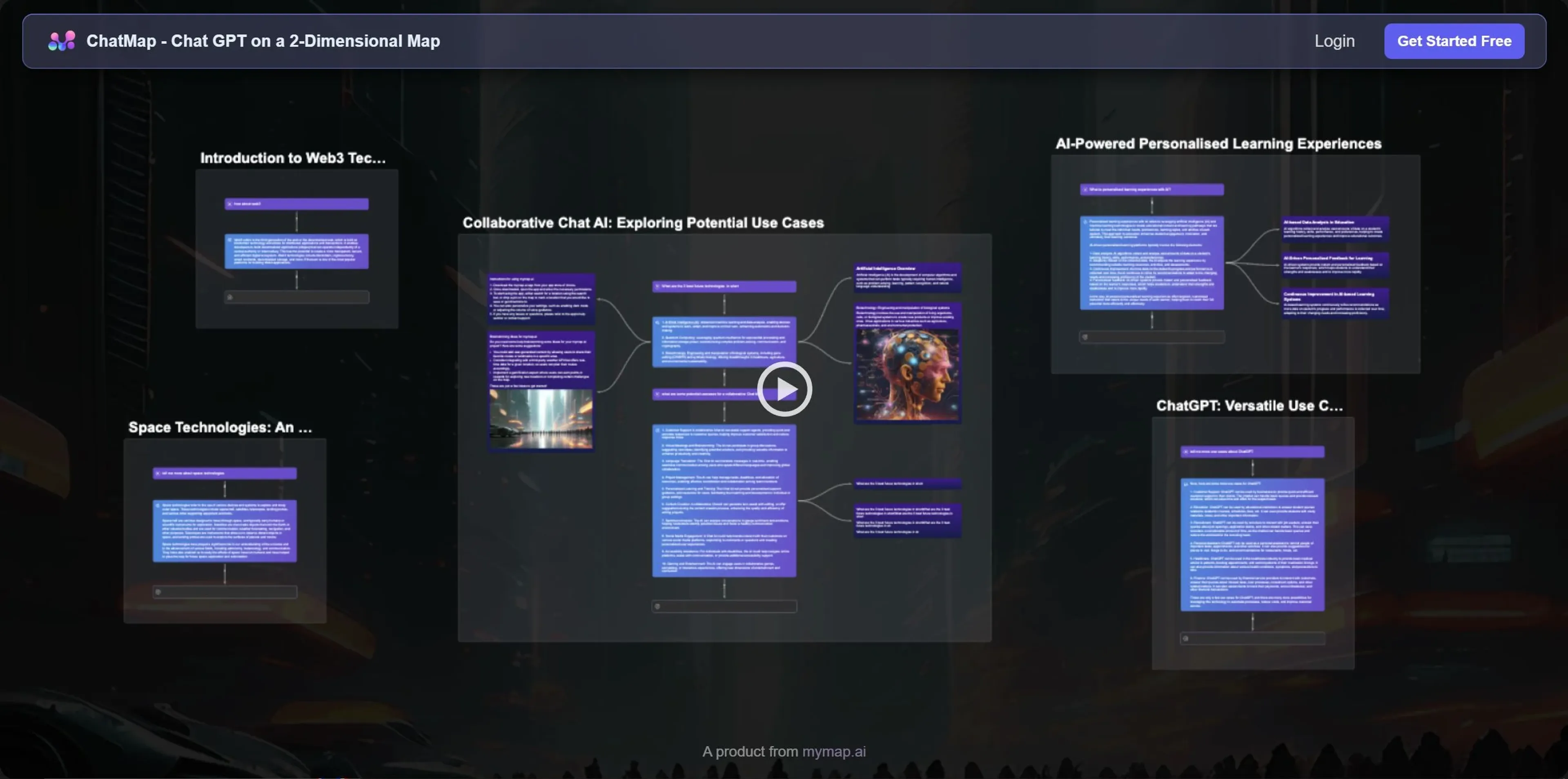 Image related to ChatMap, an AI tool for summarizing text or documents.