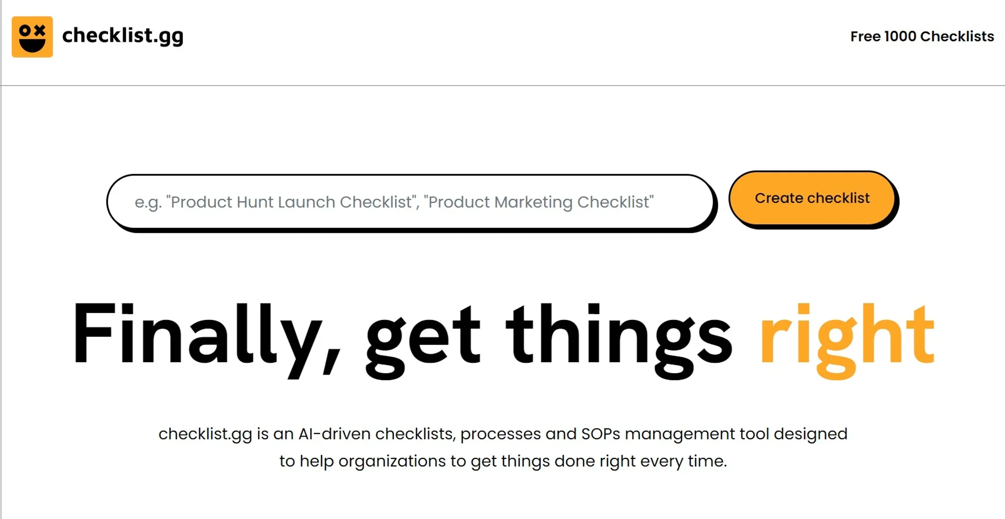Image related to Checklist.gg, an AI tool for managing projects and team workflows.