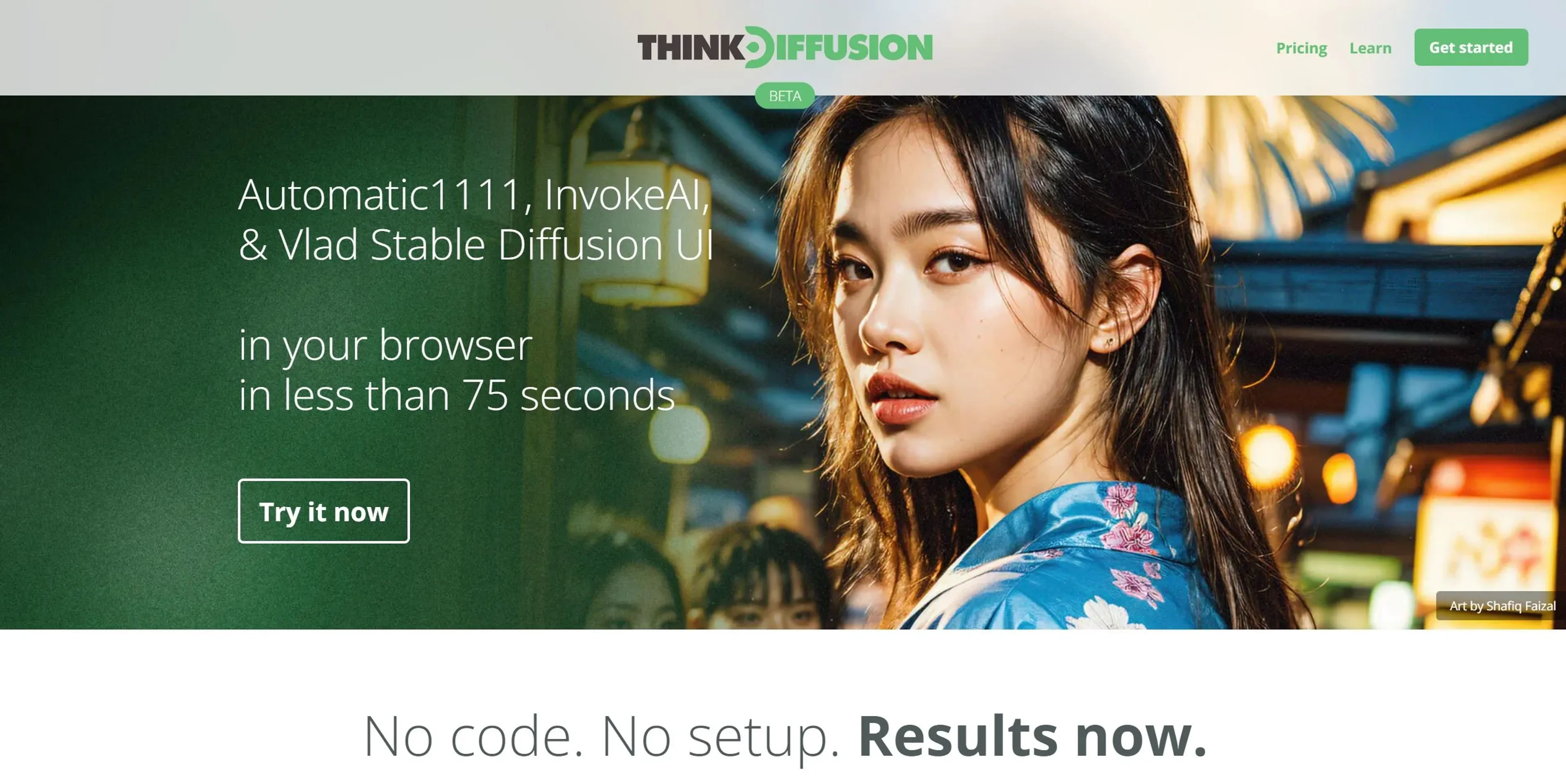 Image related to Thinkdiffusion, an AI tool for generating images from prompts.