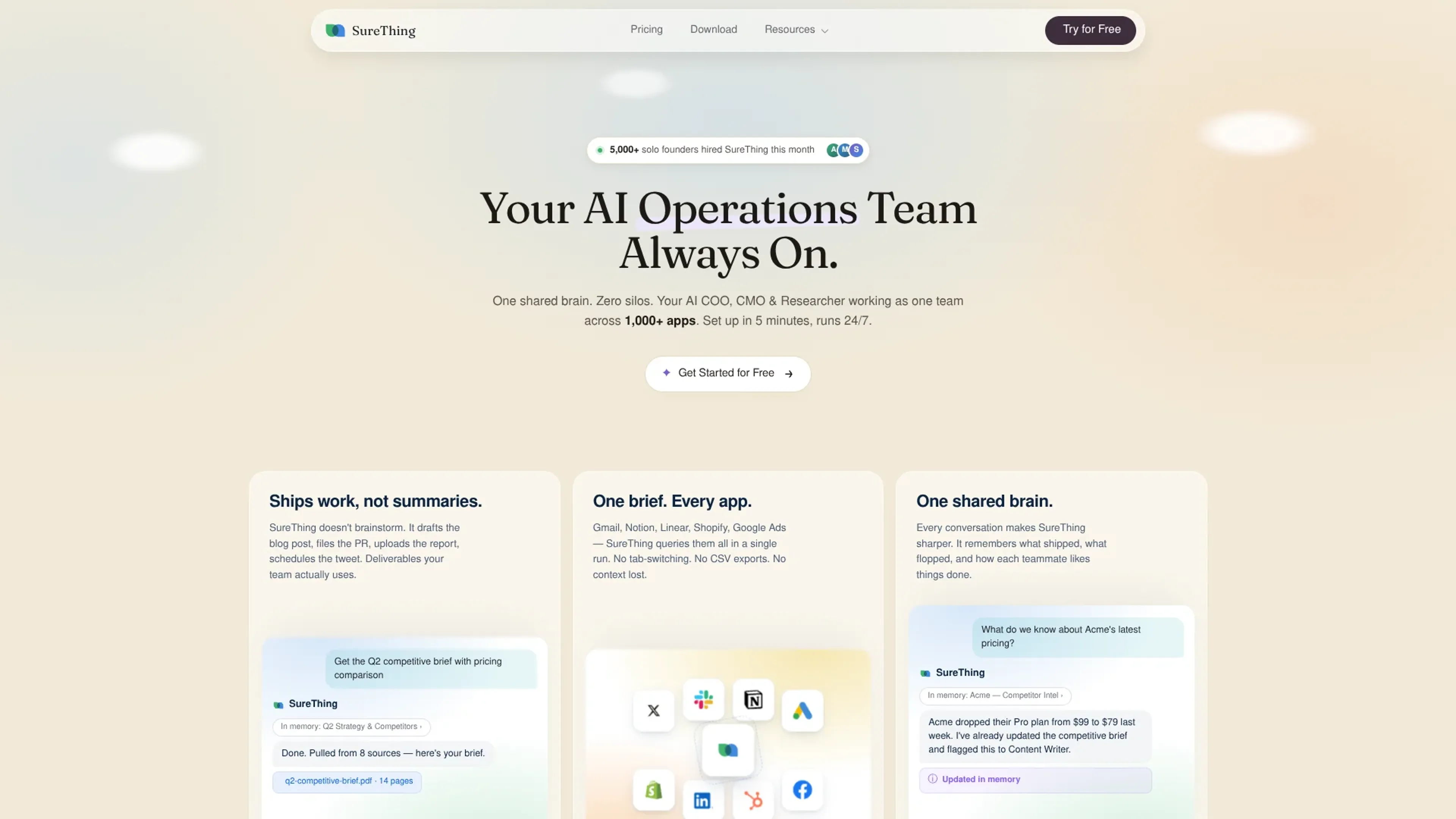 Image related to SureThing, an AI tool for building and deploying autonomous agents.