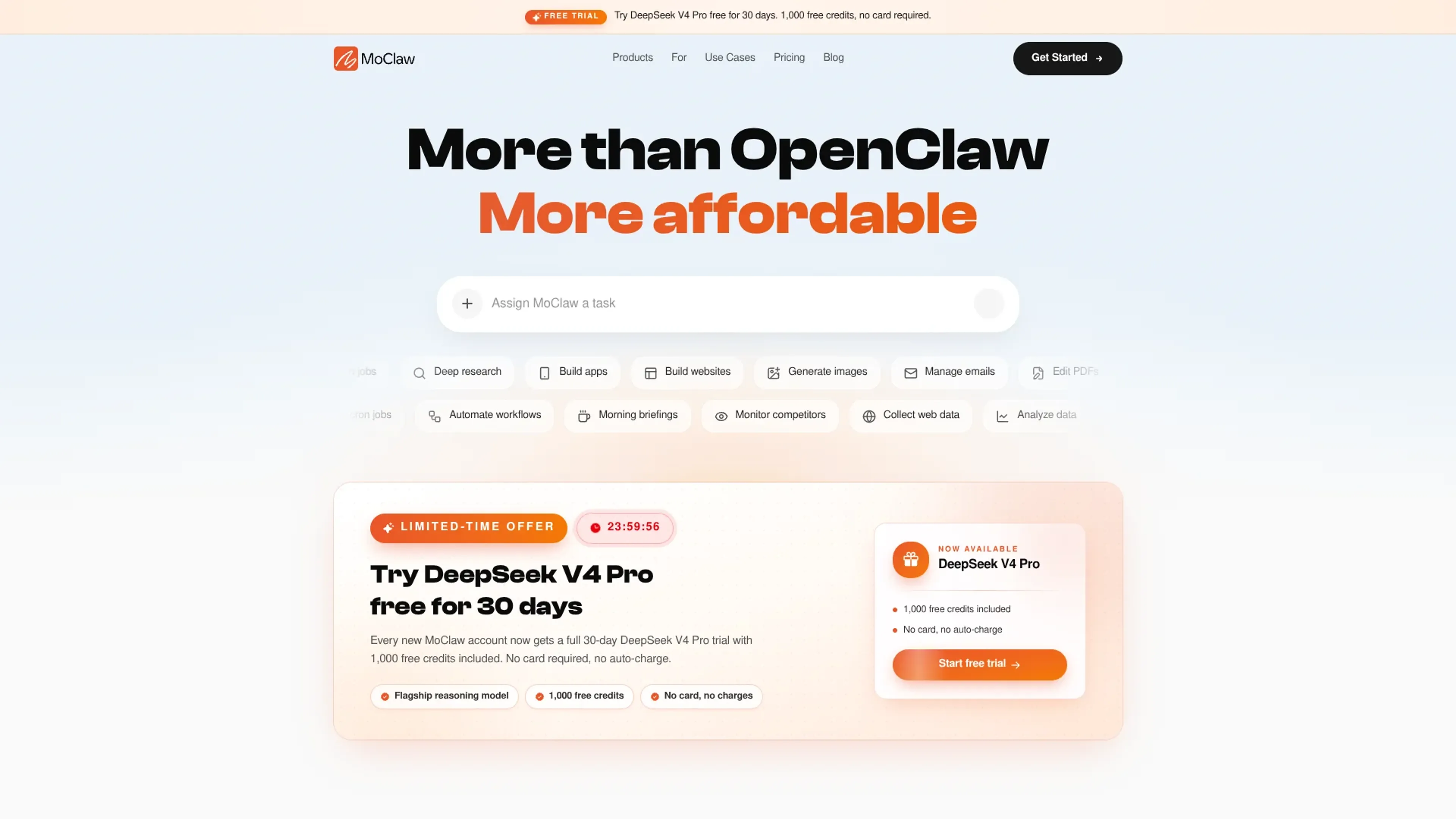 Image related to MoClaw, an AI tool that acts as a personal digital assistant.