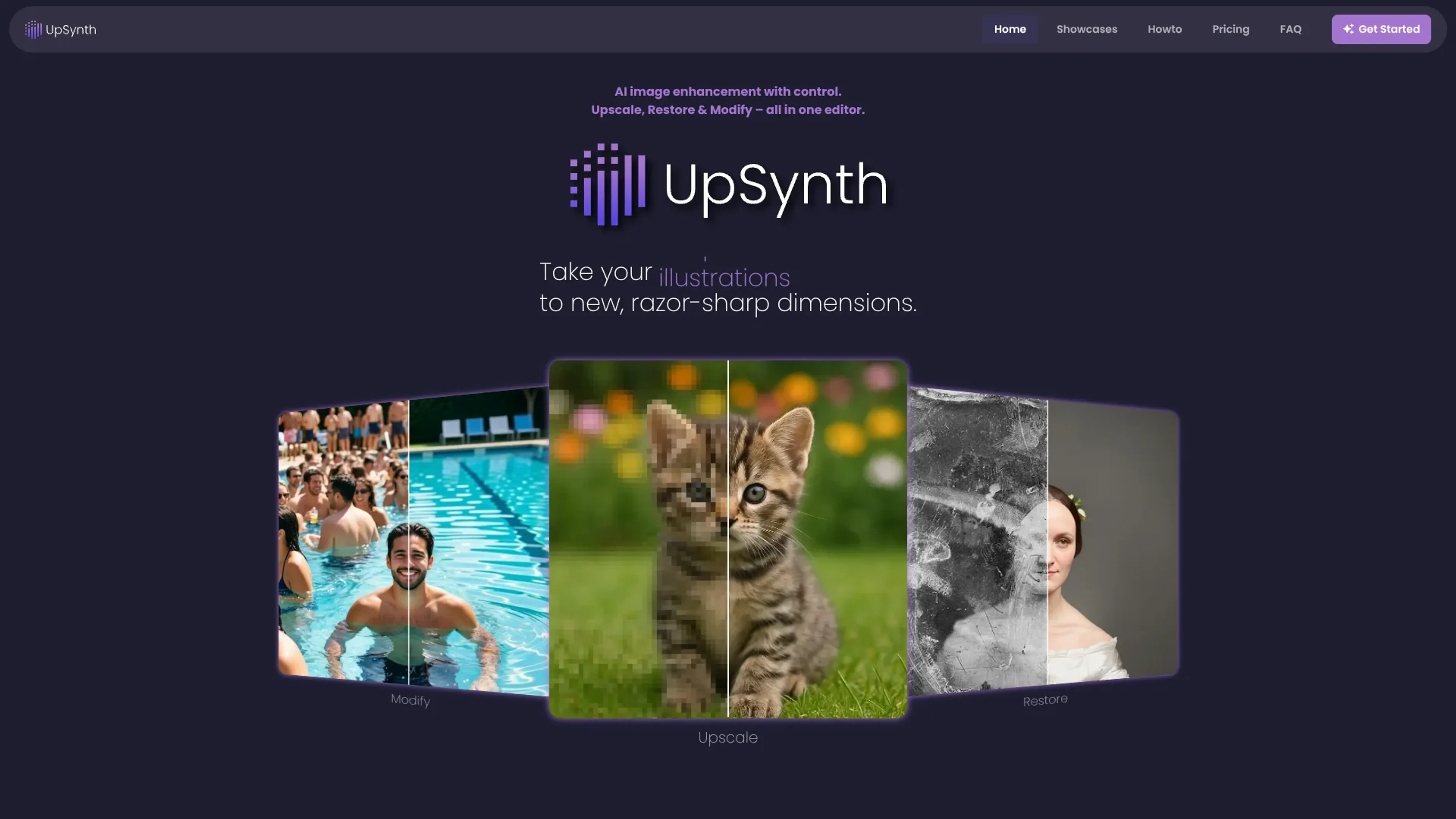Image related to UpSynth, an AI tool for editing and enhancing images.