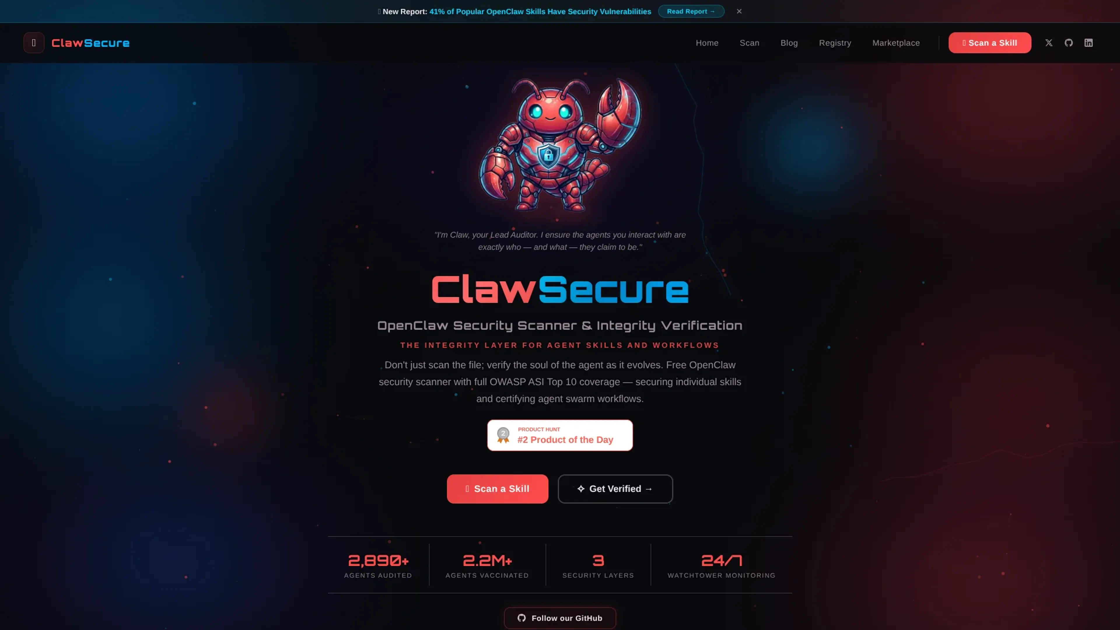 Image related to ClawSecure, an AI tool for assisting with programming and code generation.