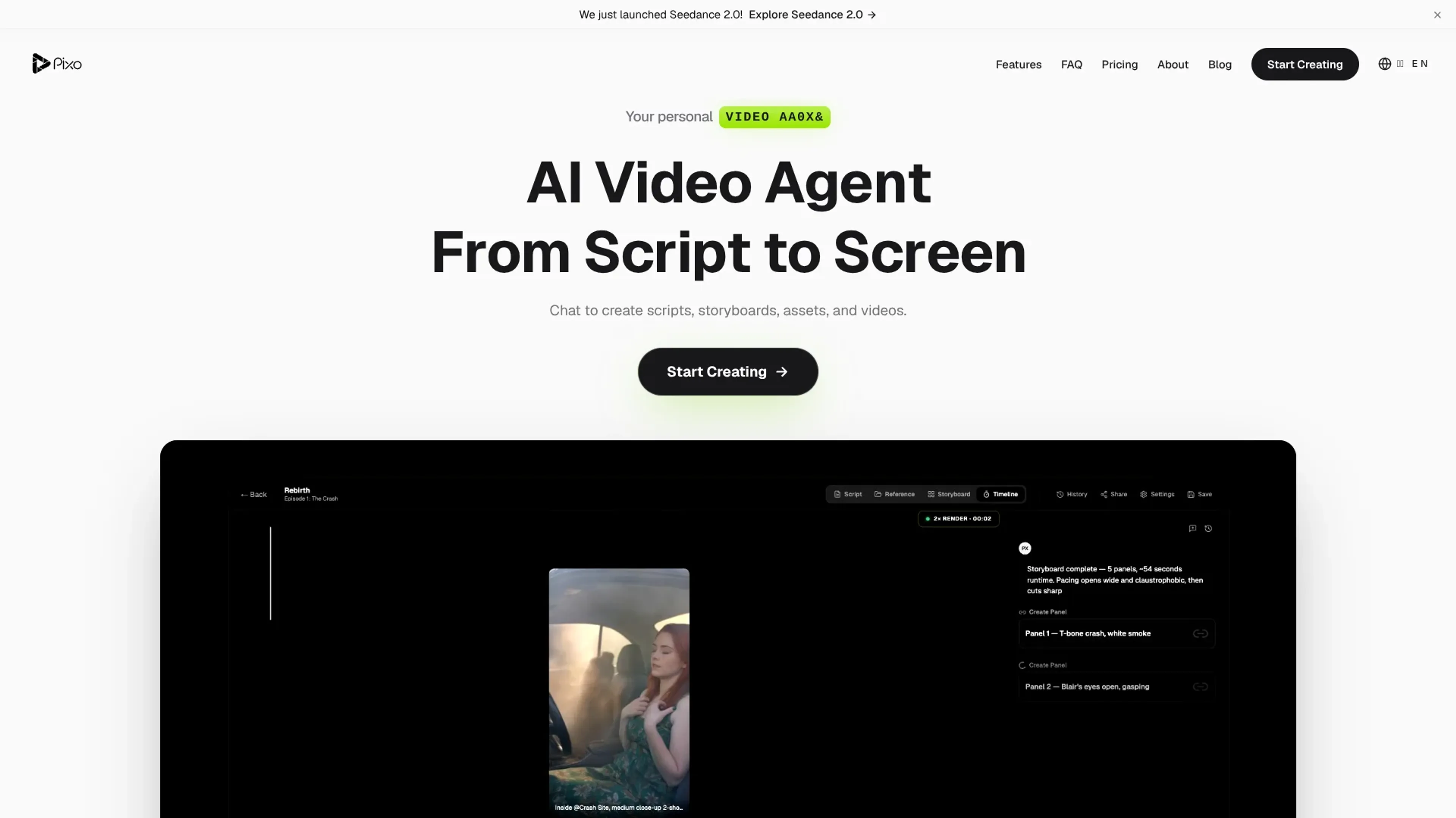 Image related to Pixo, an AI tool for turning text into videos.
