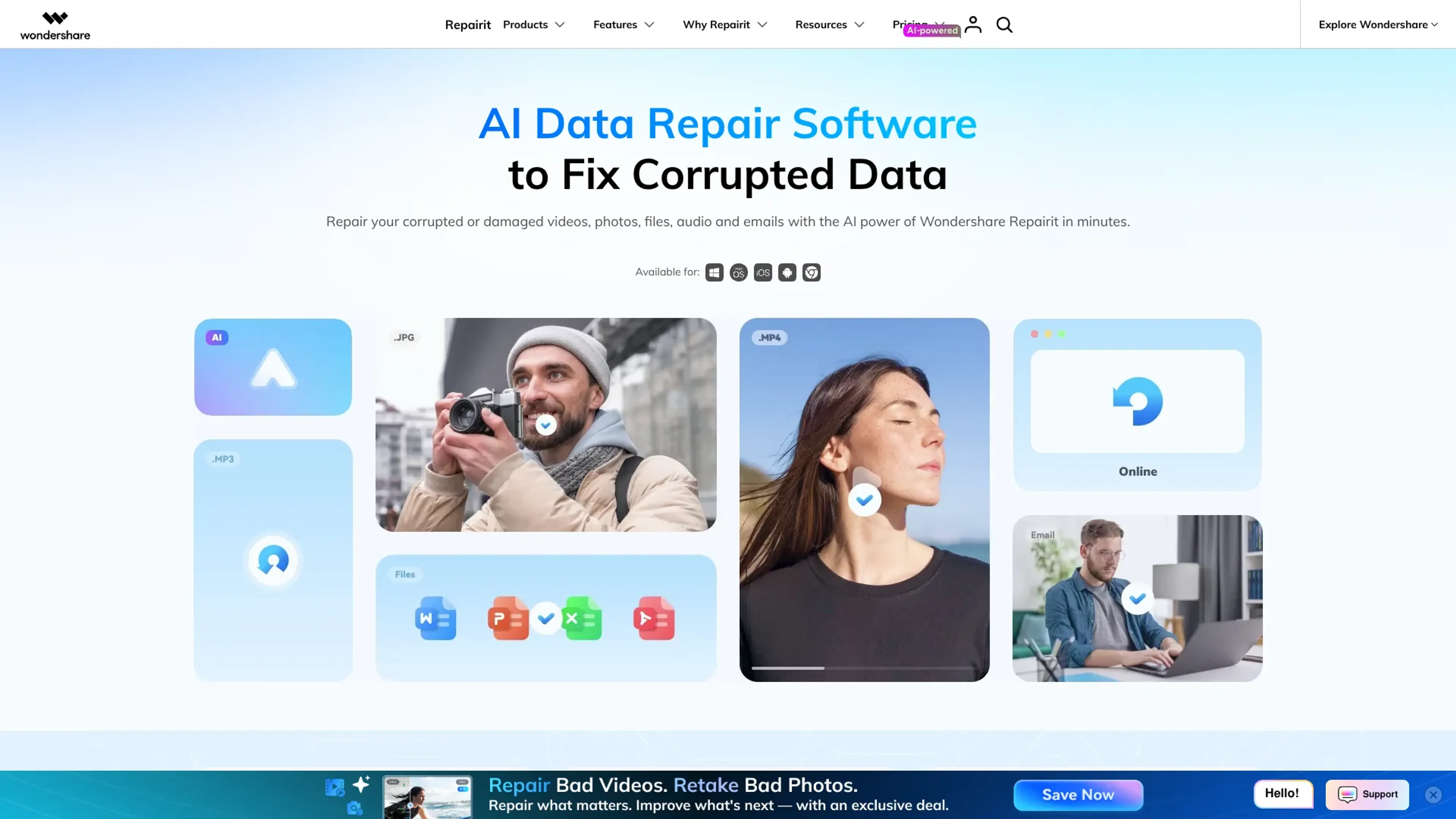 Image related to Wondershare Repairit, an AI tool for improving video quality and resolution.