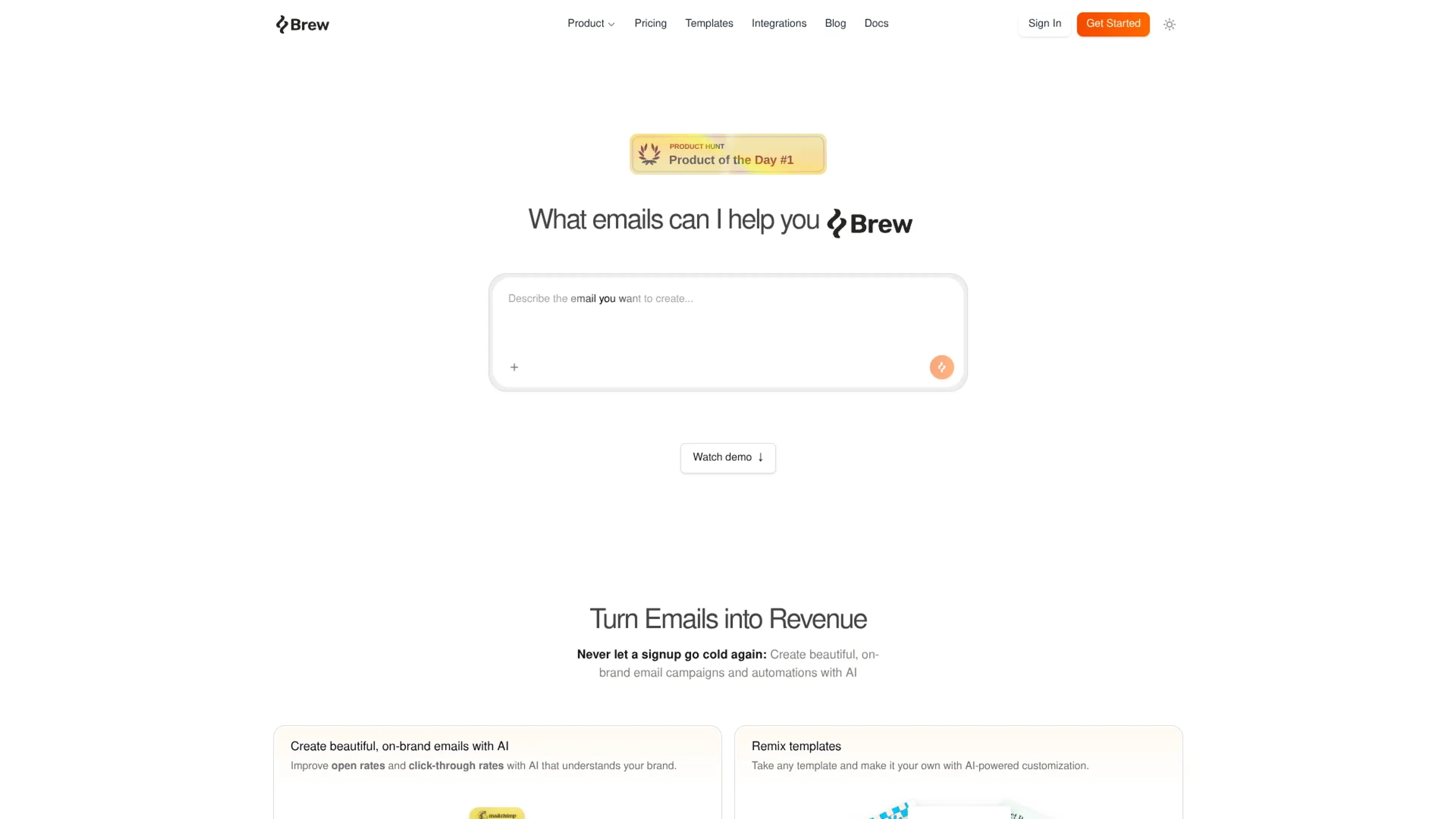 Image related to Brew, an AI tool for automating and optimizing marketing tasks.