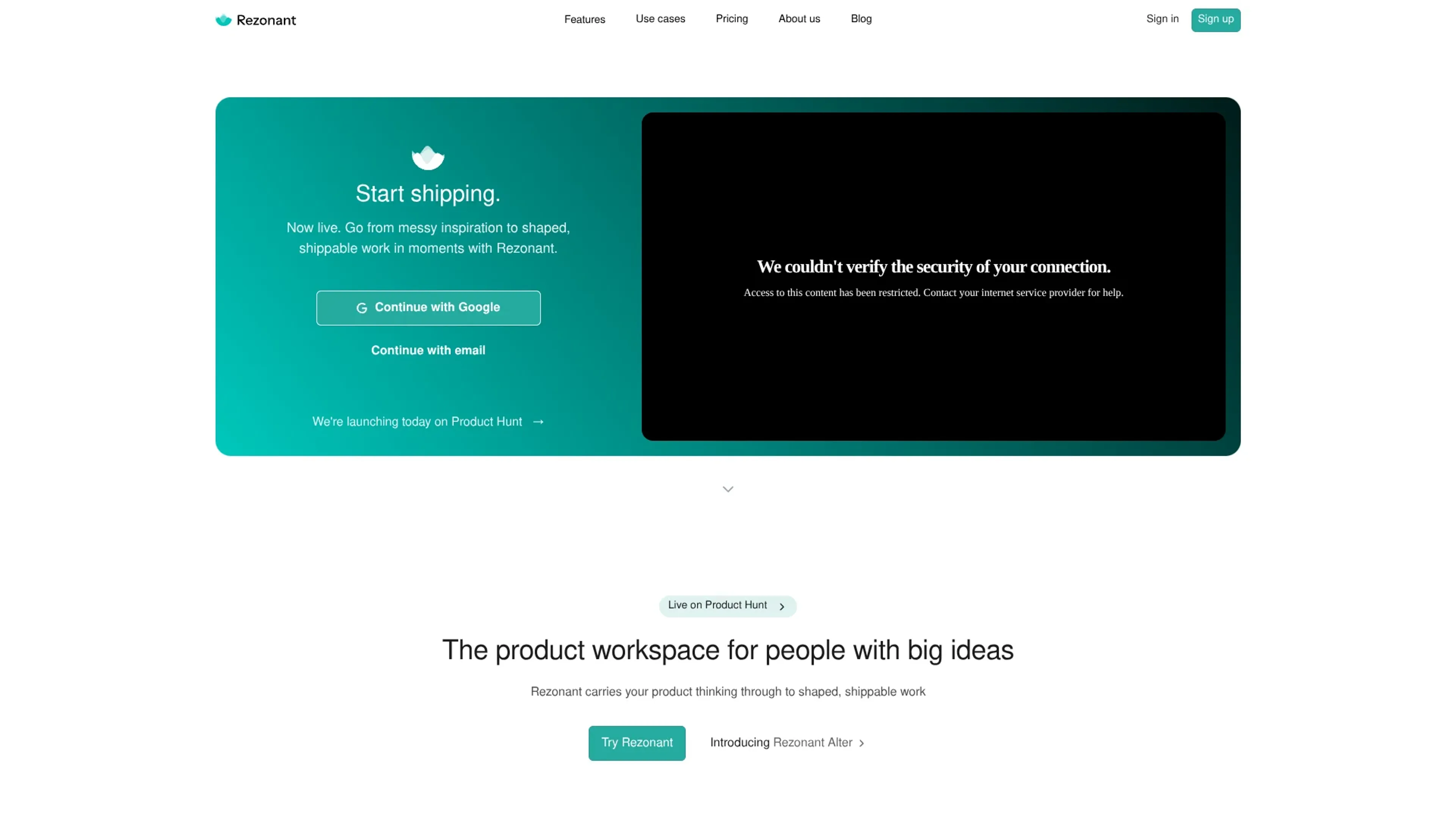 Image related to Rezonant, an AI tool for managing projects and team workflows.