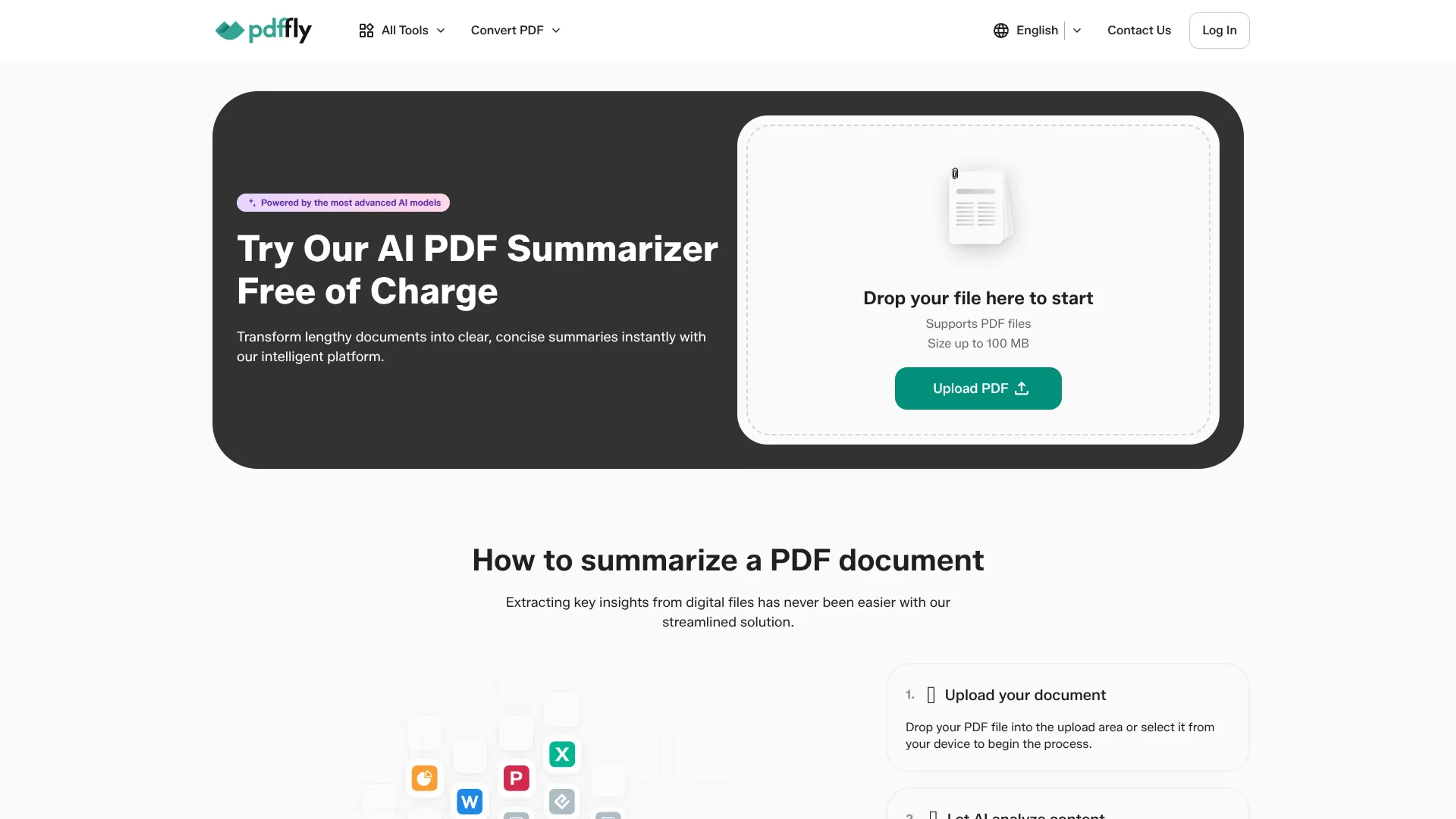 Image related to PDFFly, an AI tool for summarizing text or documents.