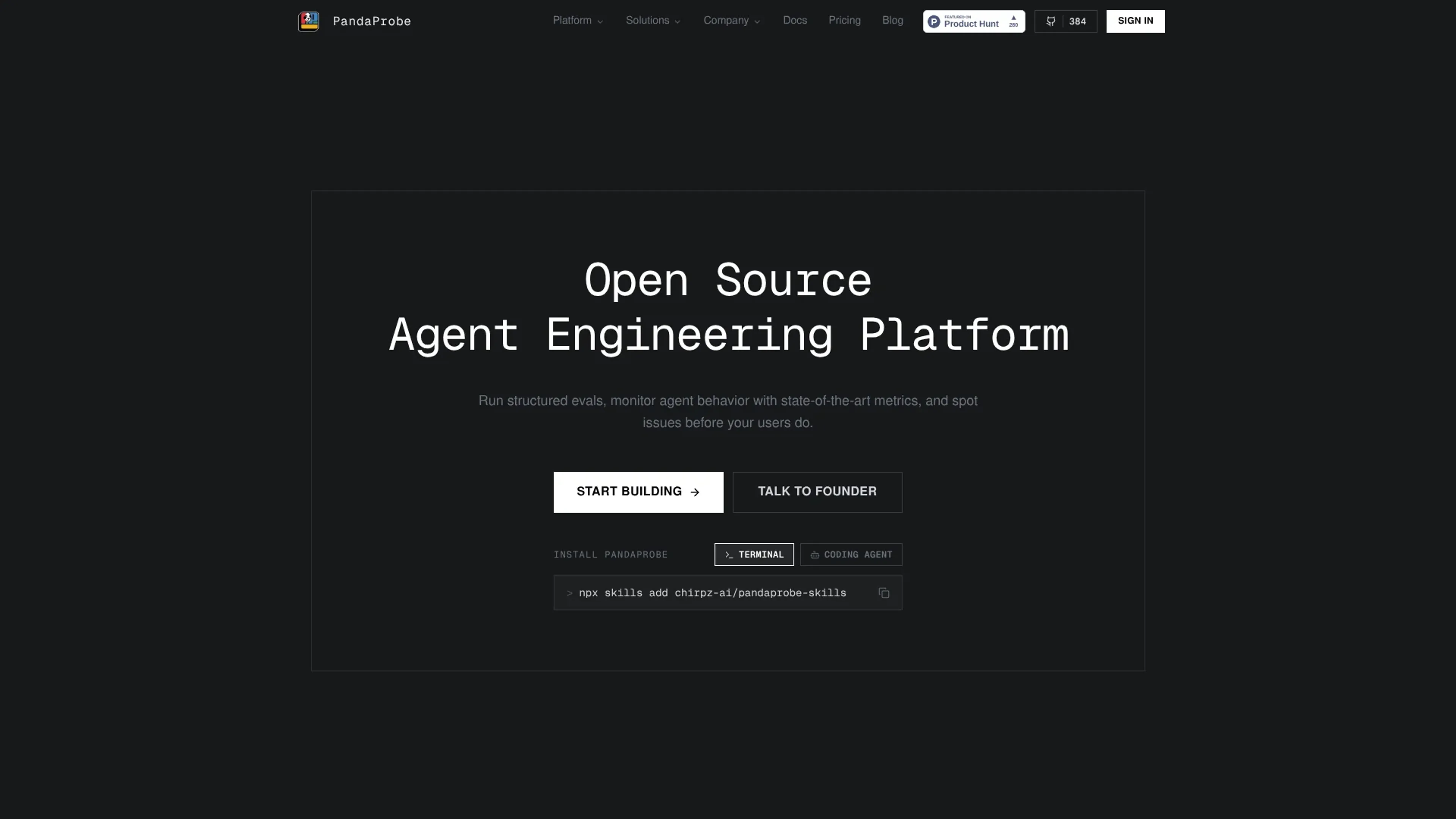 Image related to PandaProbe, an AI tool for building and deploying autonomous agents.