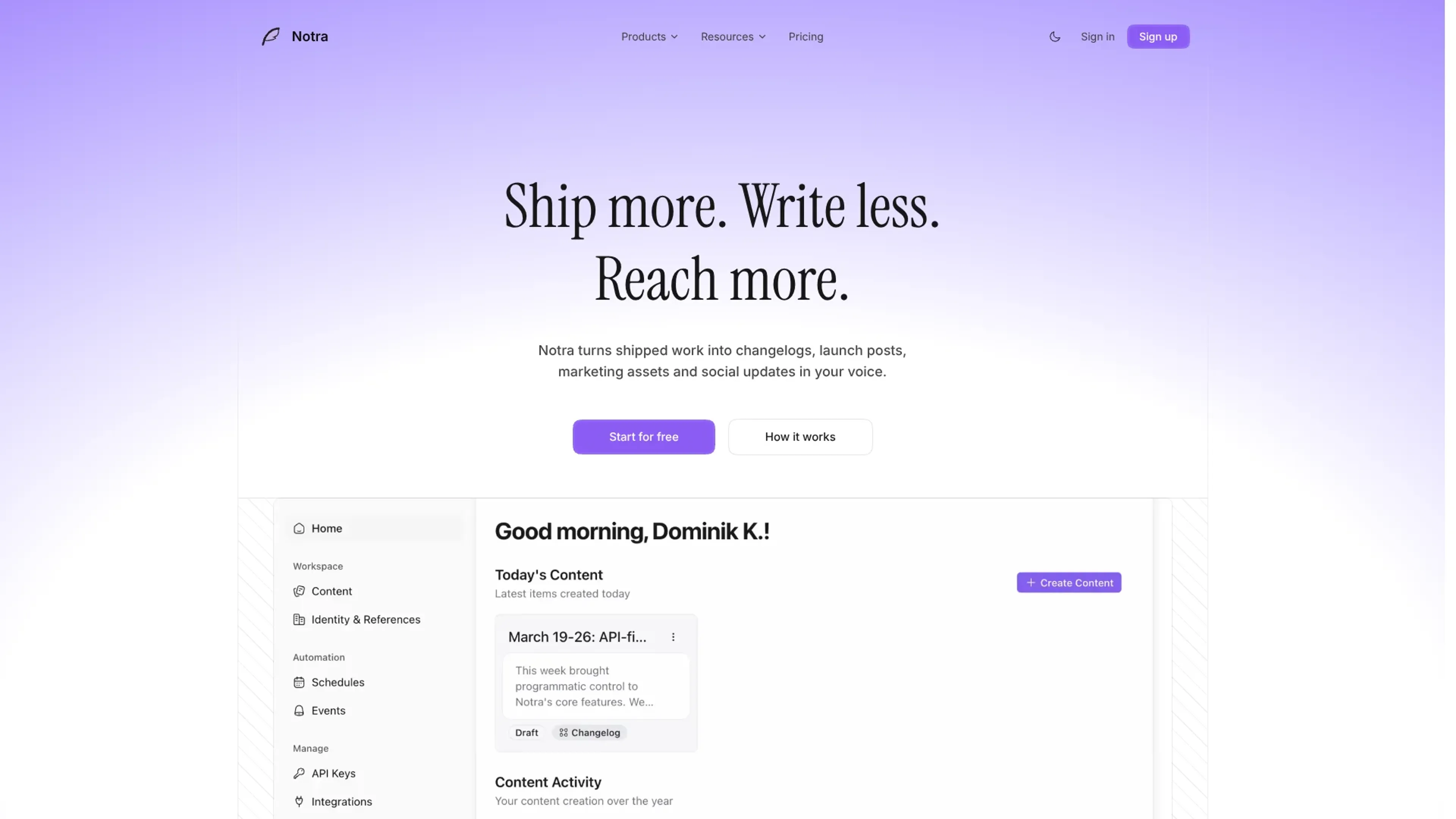 Image related to Notra, an AI tool for assisting with writing and content creation.