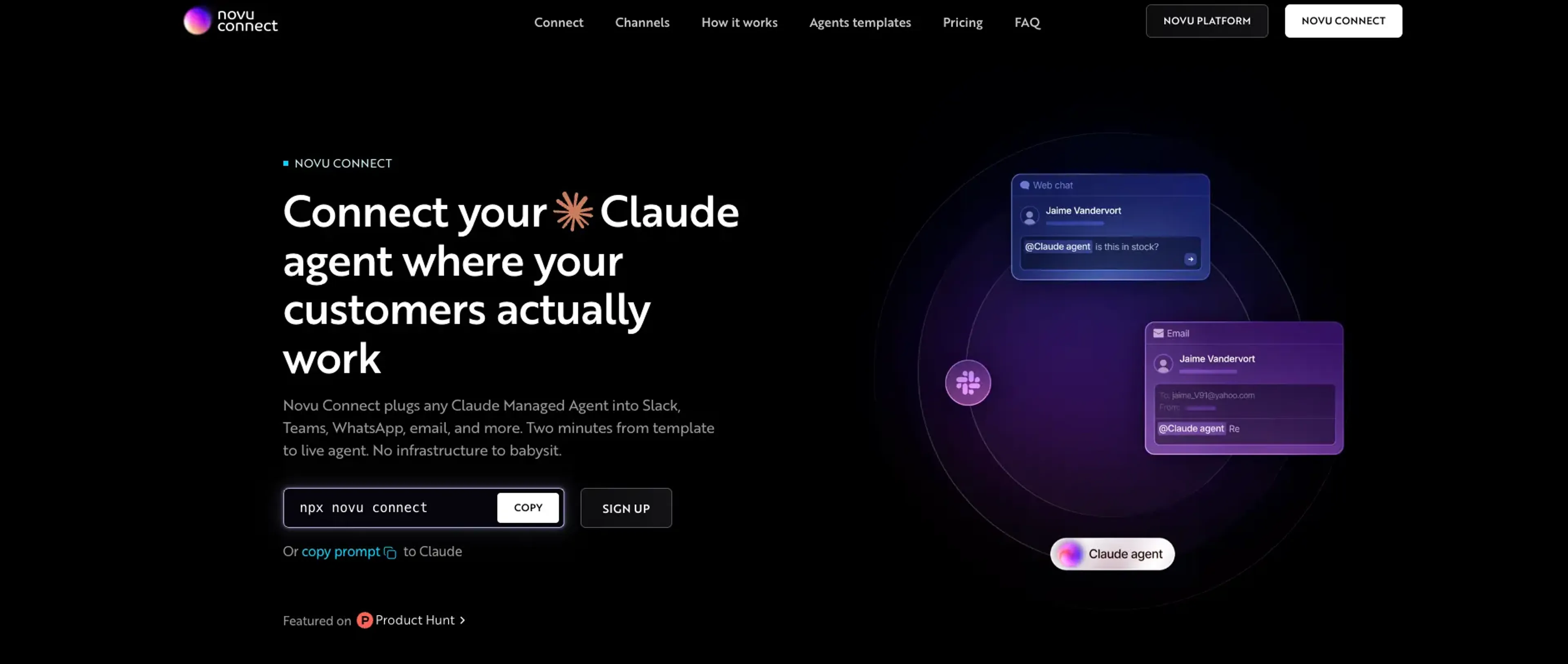 Image related to Novu Connect, an AI tool for building and deploying autonomous agents.
