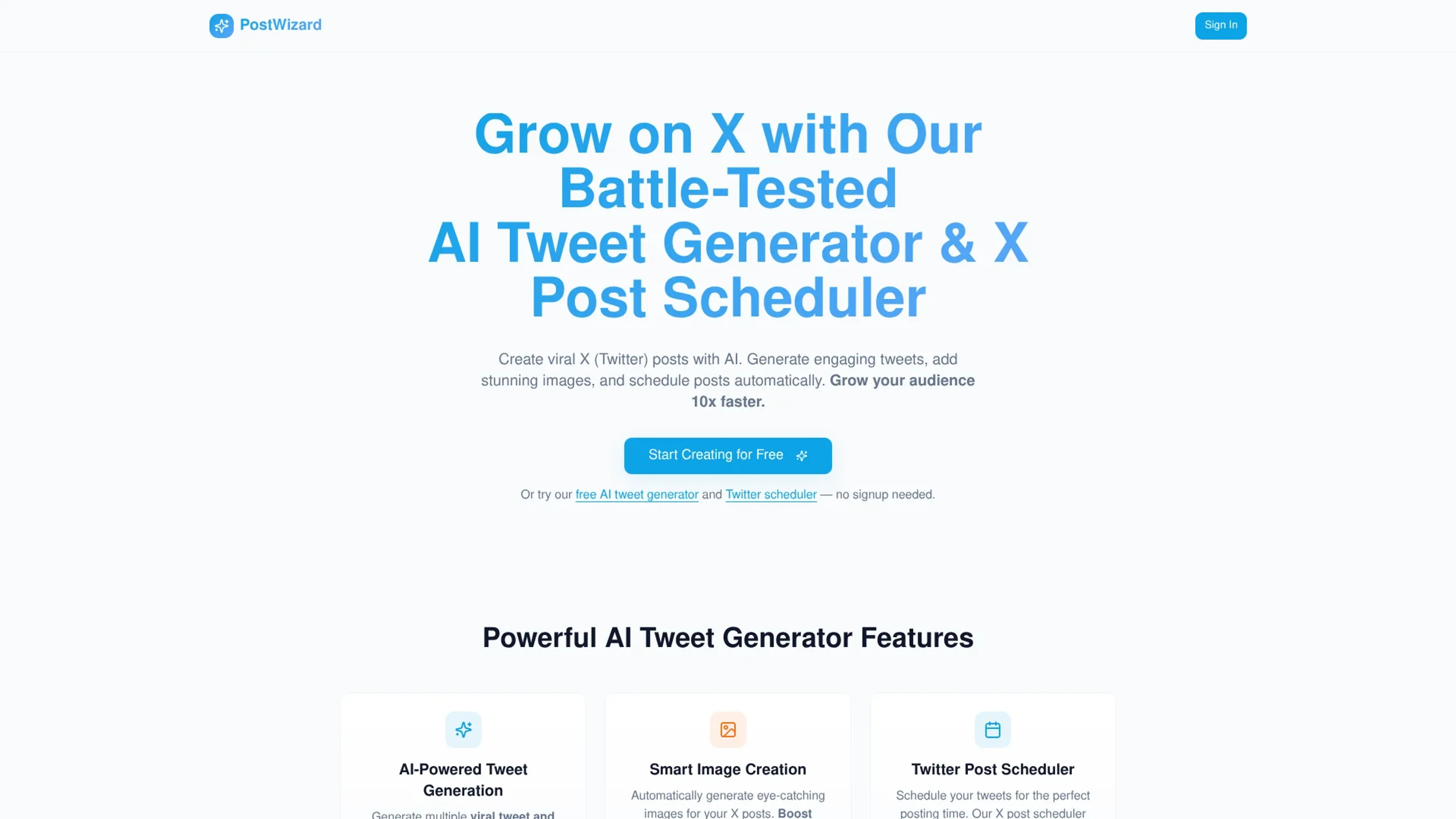Image related to PostWizard AI, an AI tool for managing and creating social media content.
