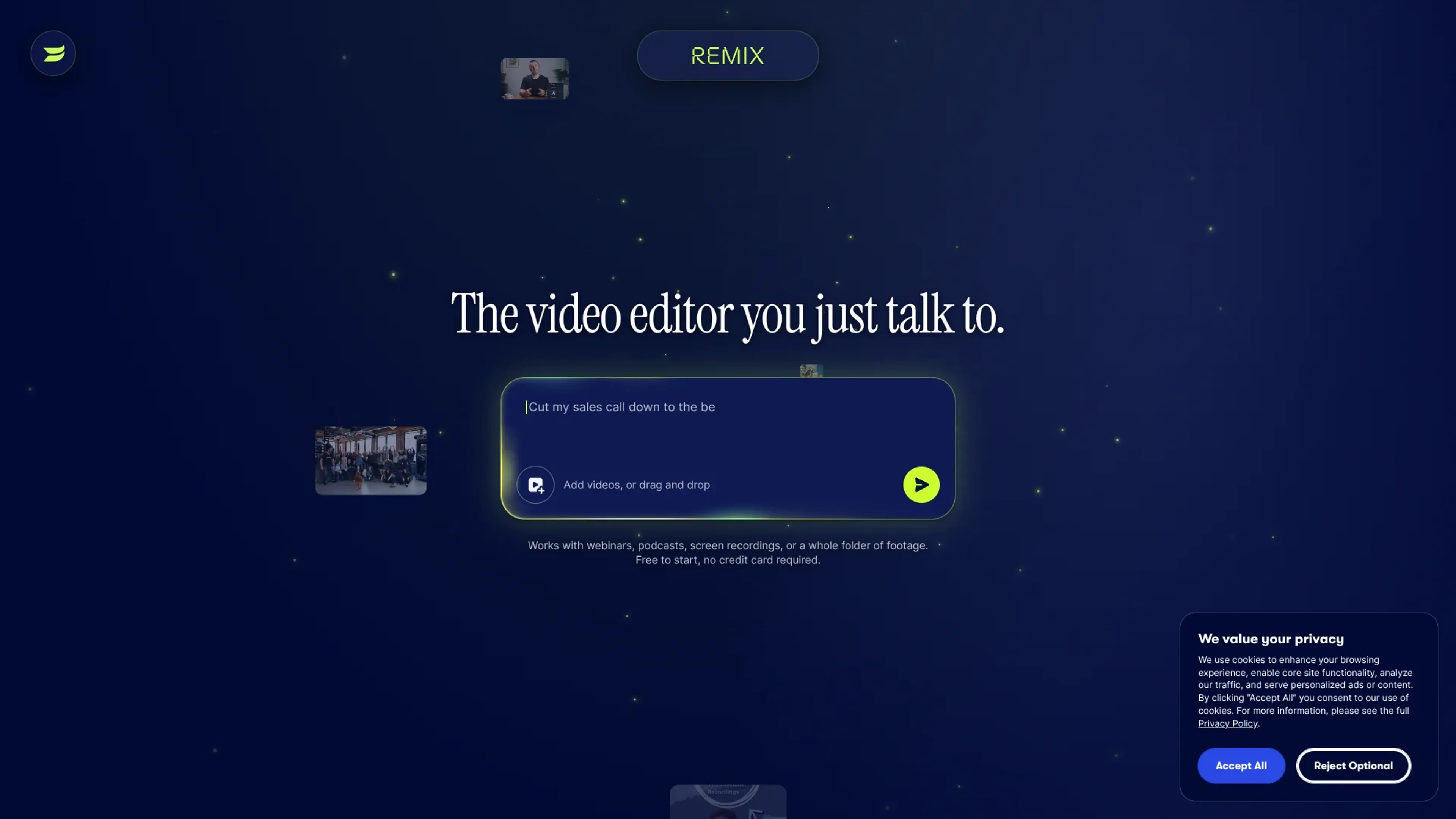 Image related to Wistia Remix, an AI tool for editing and refining video content.