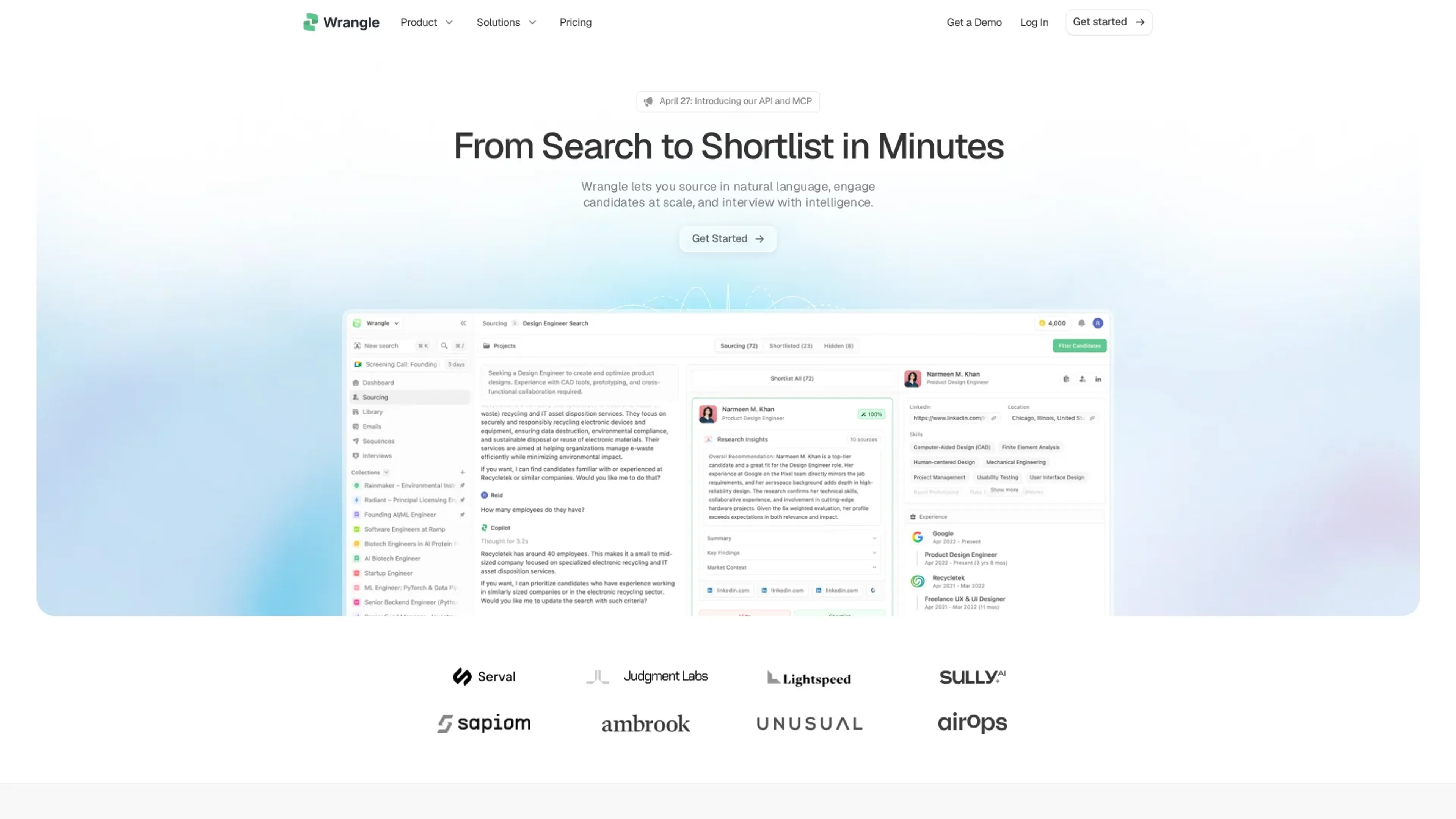 Image related to Wrangle, an AI tool for HR management and recruitment.